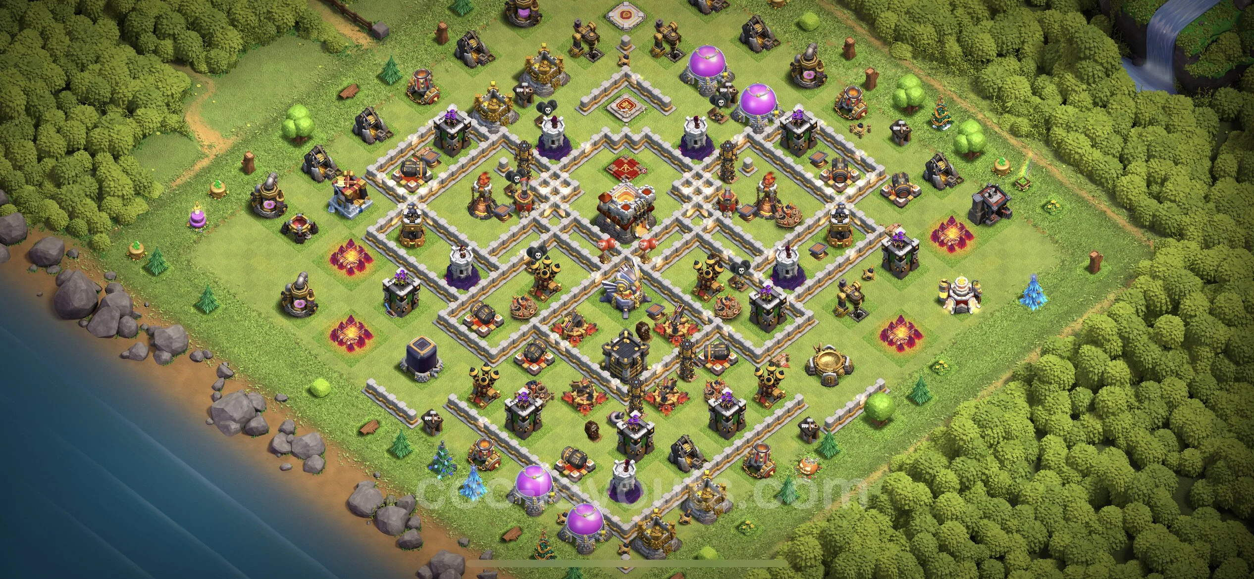 Anti 2 Stars Base TH11 with Link, Anti Everything - best plan / layout / design - Clash of Clans - (#53)