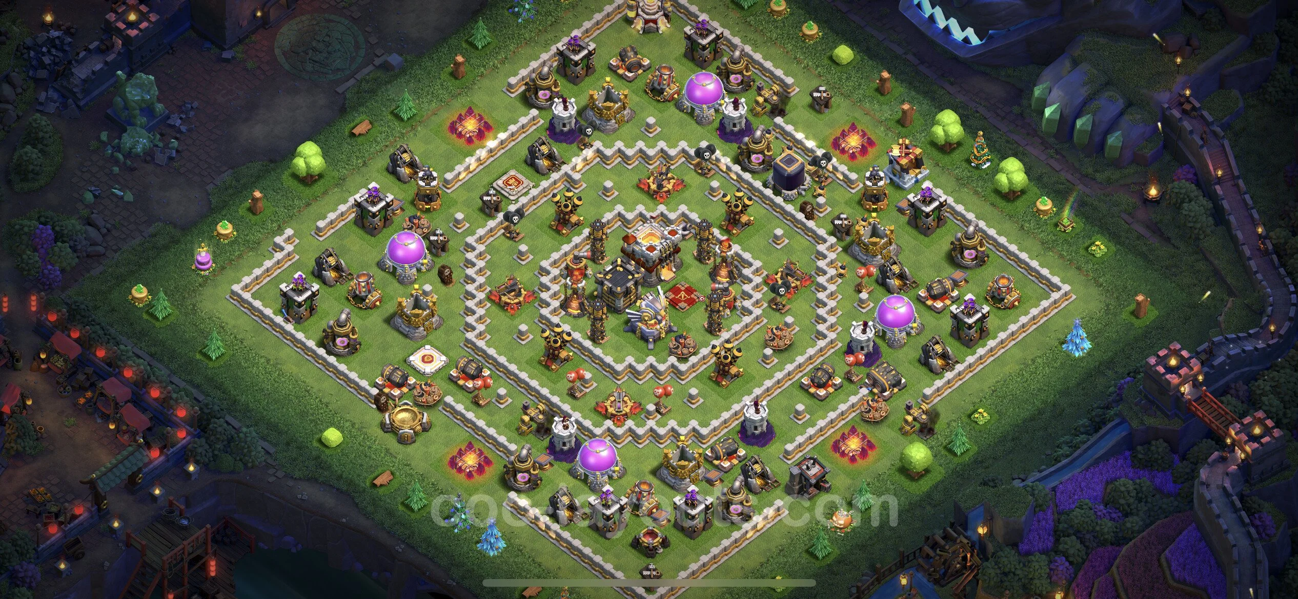Top Base TH11 with Link - Anti Everything Defence Plan - Clash of Clans - (#56)