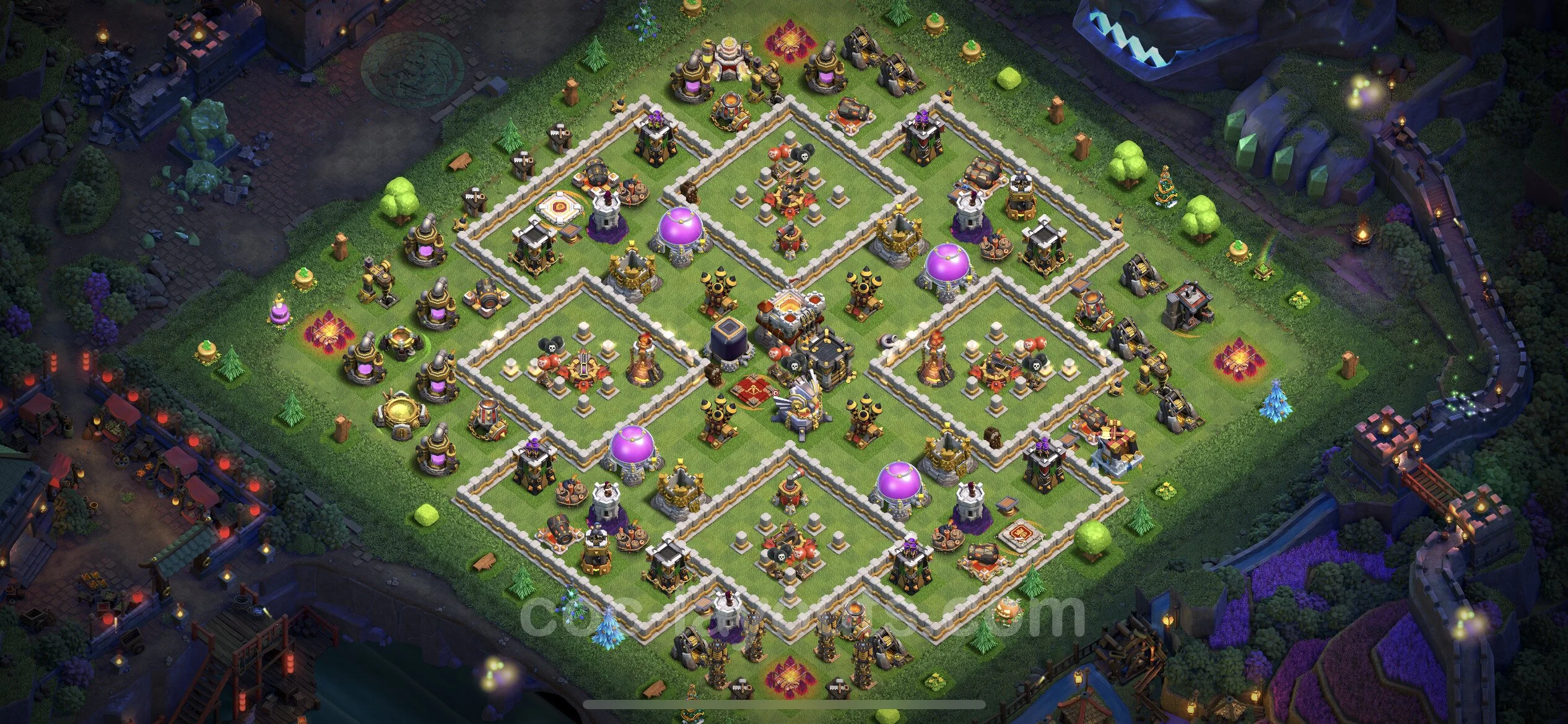 Anti 2 Stars Base TH11 with Link, Legend League - best plan / layout / design - Clash of Clans - (#57)
