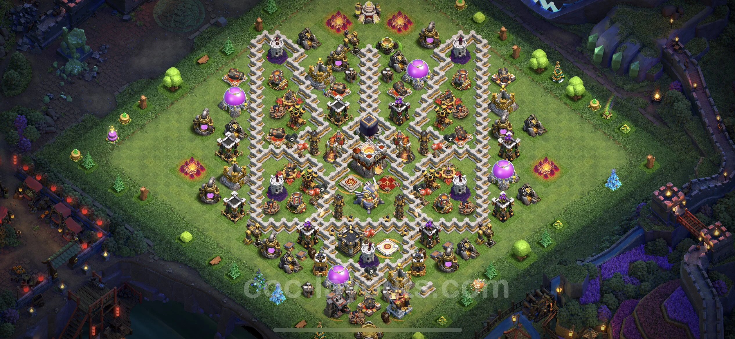 Defense (Trophy) Base TH11 with Link - plan / layout / design - Clash of Clans - (#61) — Défense TH11
