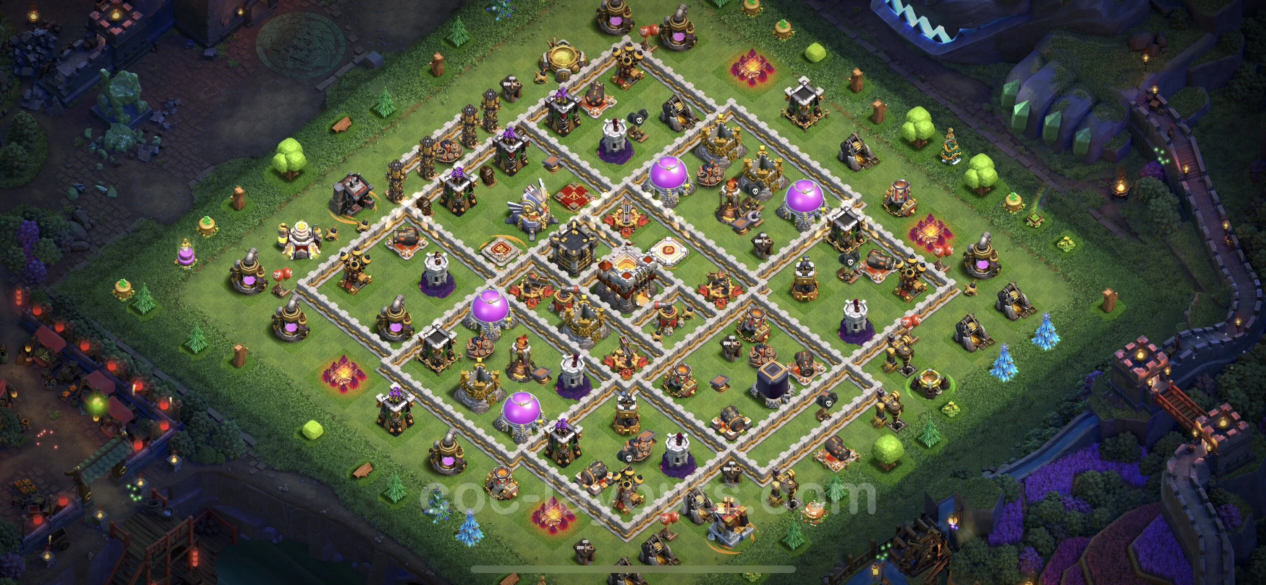 Top Base TH11 with Link - Anti Everything Defence Plan - Clash of Clans - (#62) — Verteidigung TH11