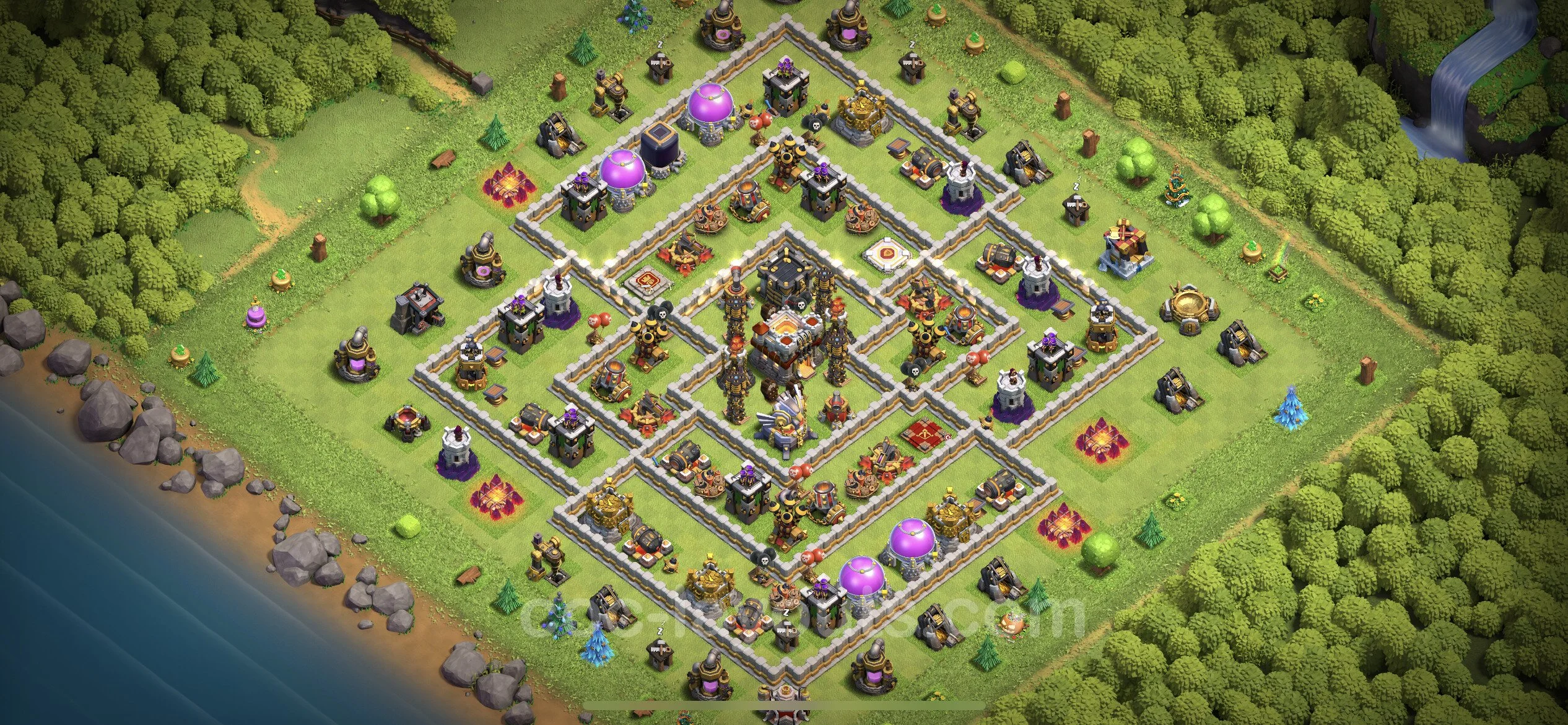 Anti 3 Stars Base TH11 with Link, Anti Air / Electro Dragon - best plan / layout / design - Clash of Clans - (#84) — Verteidigung TH11