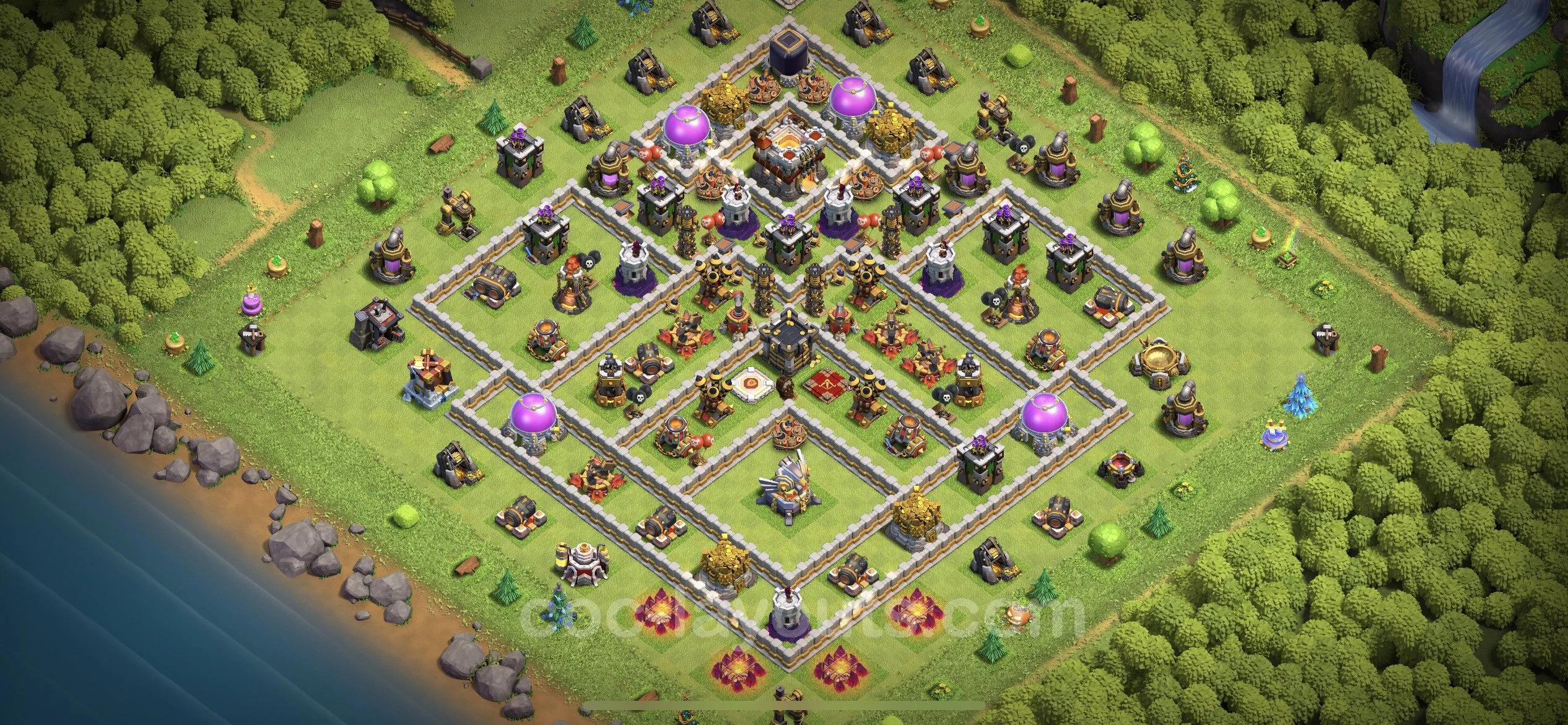 Defense (Trophy) Base TH11 with Link, Hybrid - plan / layout / design - Clash of Clans - (#92) — Défense TH11