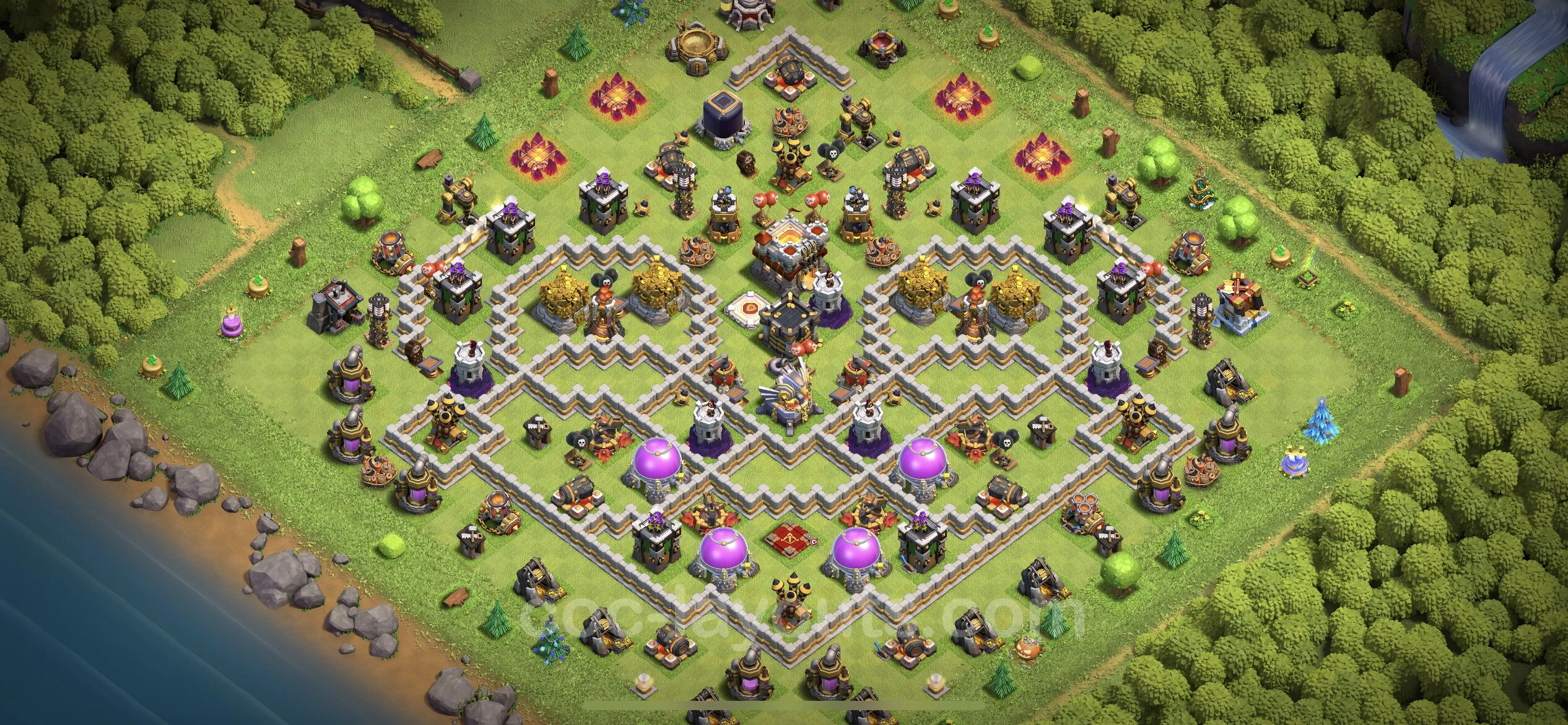 Defense (Trophy) Base TH11 with Link - plan / layout / design - Clash of Clans - (#93) — Verteidigung TH11