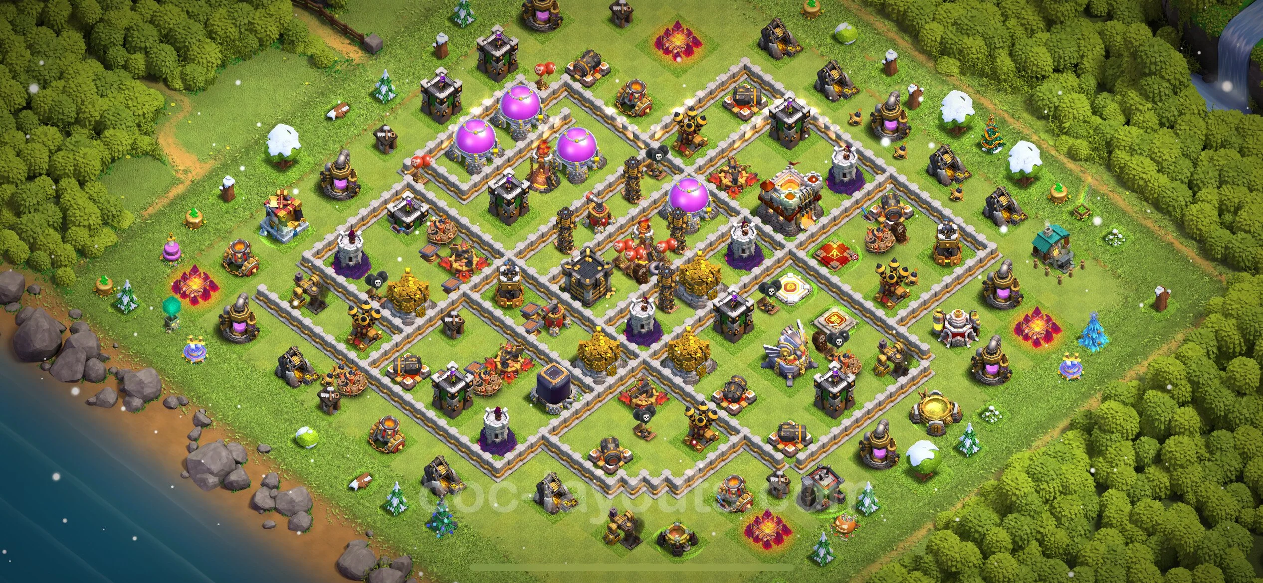 Anti 3 Stars Base TH11 with Link, Anti Everything - best plan / layout / design - Clash of Clans - (#94) — Obrona TH11