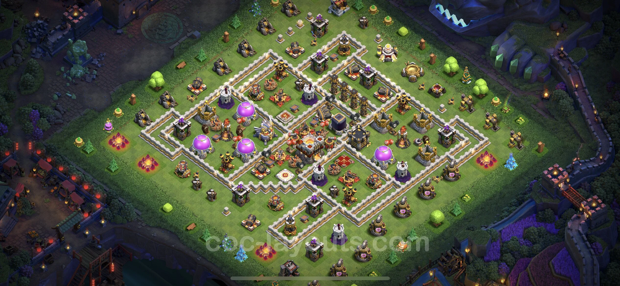 Farming Base TH11 with Link, Anti Everything, Hybrid - plan / layout / design - Clash of Clans - (#23)