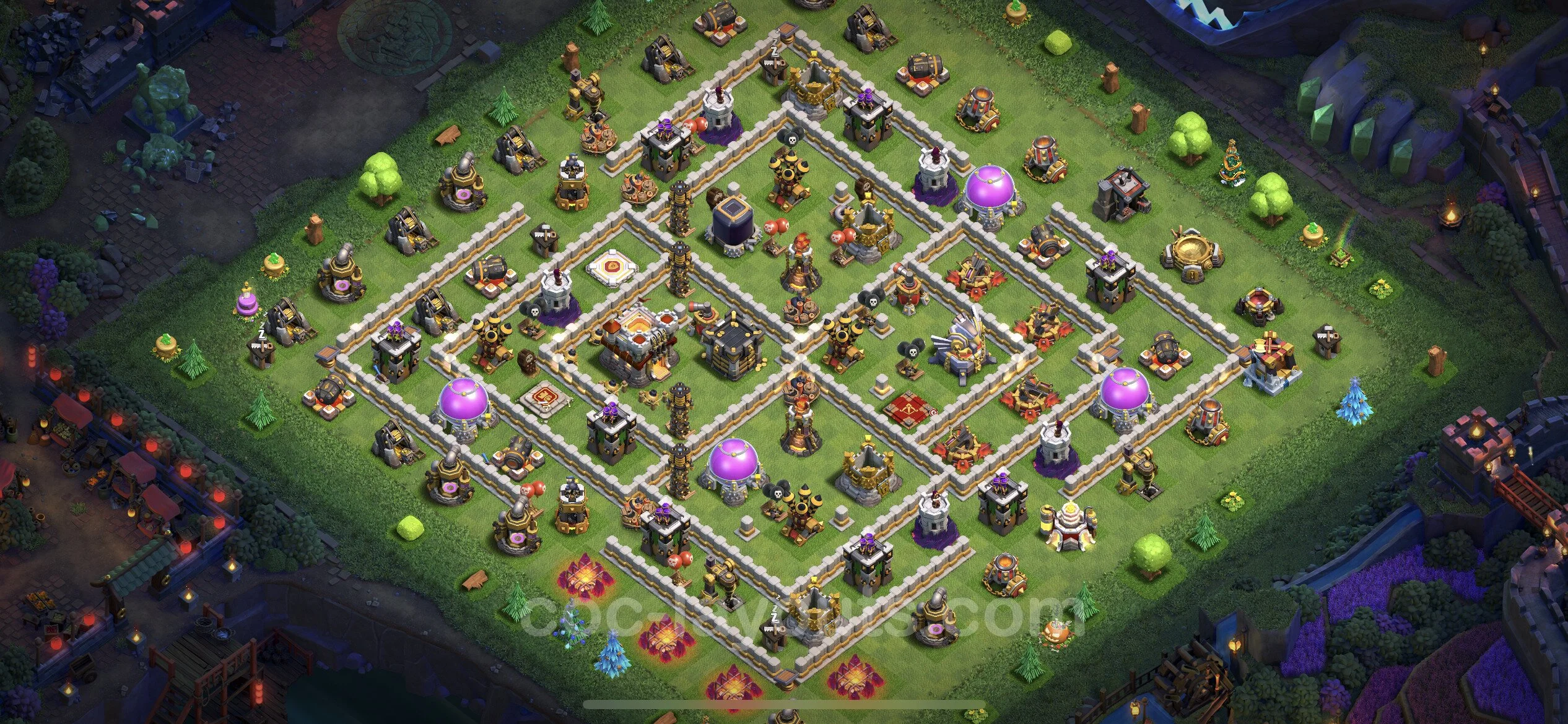 Farming Base TH11 with Link, Hybrid - plan / layout / design - Clash of Clans - (#24)