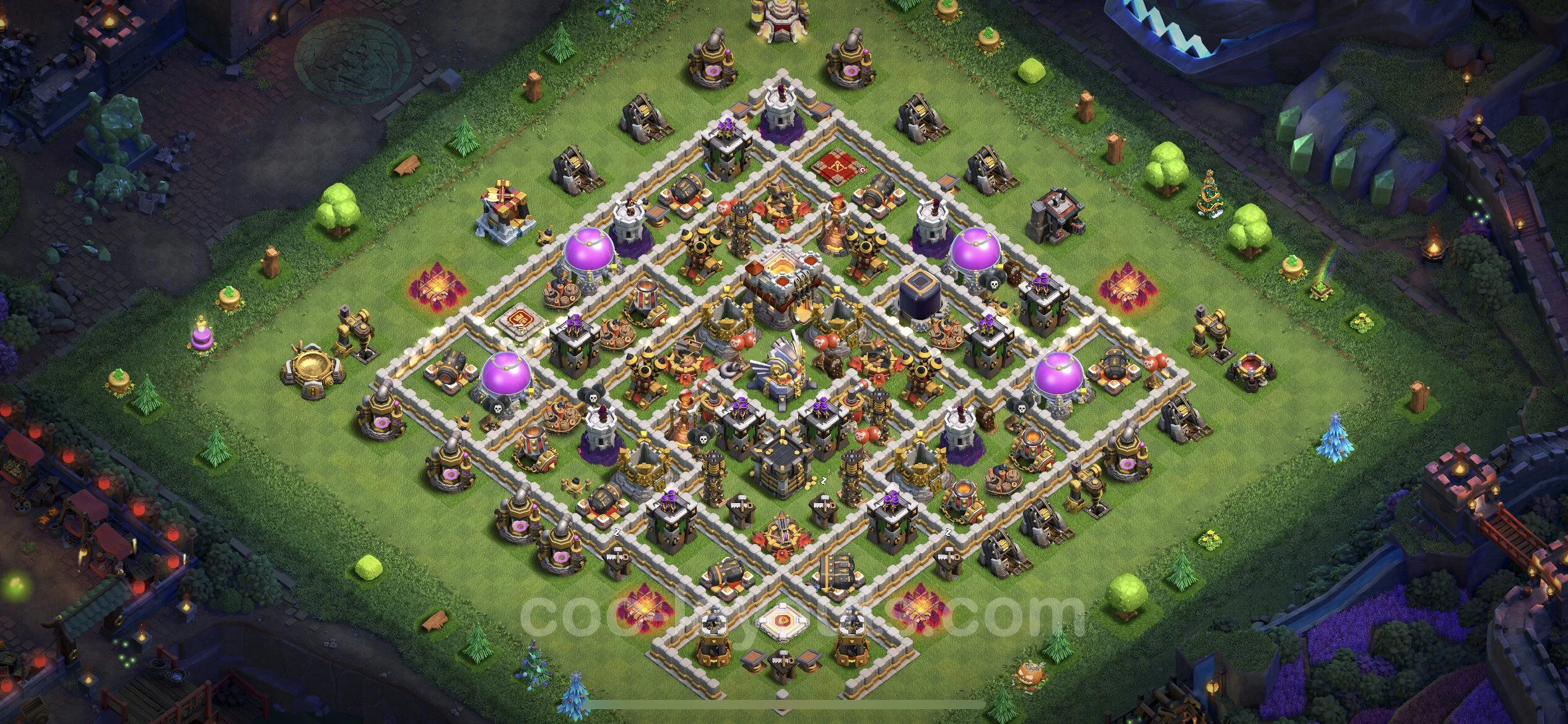 Farming Base TH11 with Link, Anti 3 Stars, Hybrid - plan / layout / design - Clash of Clans - (#27)