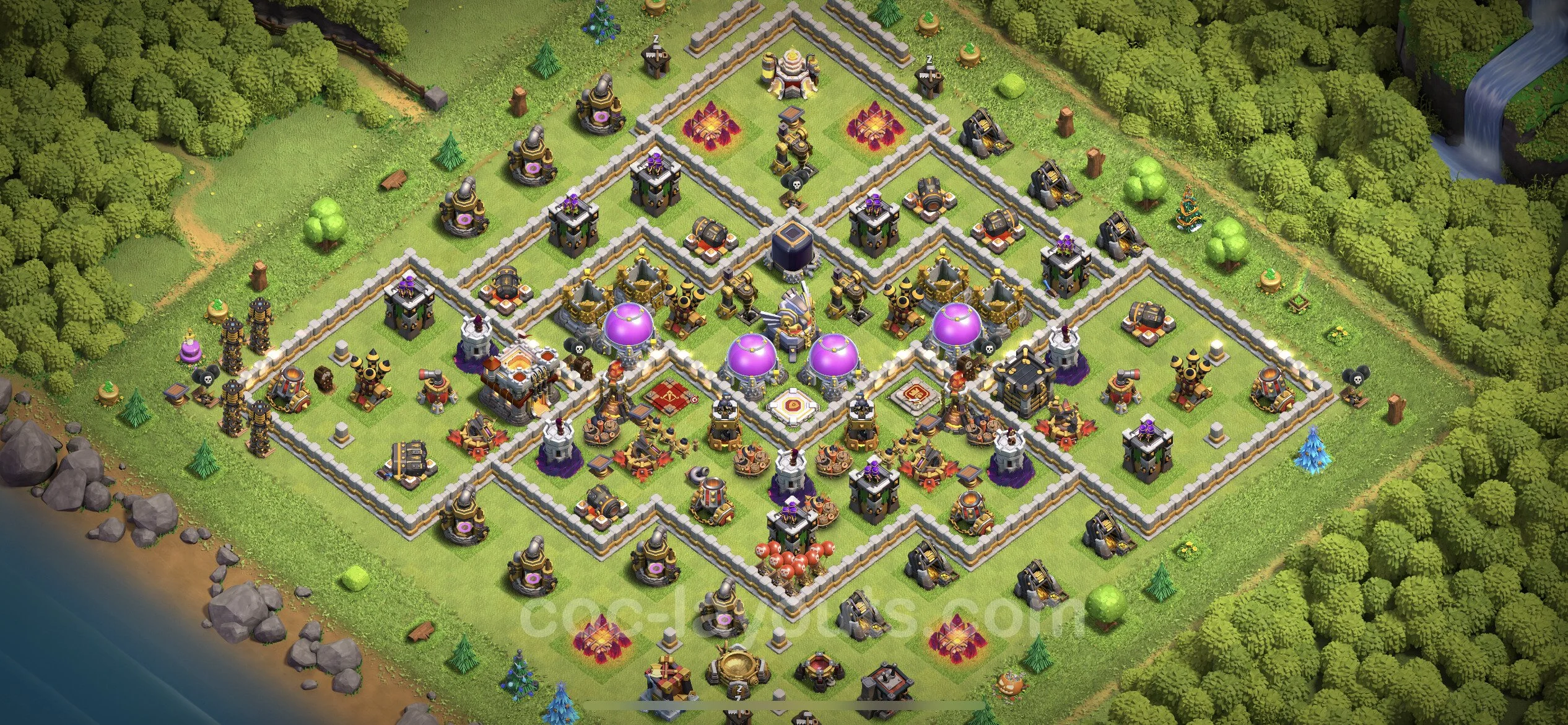 Farming Base TH11 with Link, Anti Everything, Hybrid - plan / layout / design - Clash of Clans - (#28)