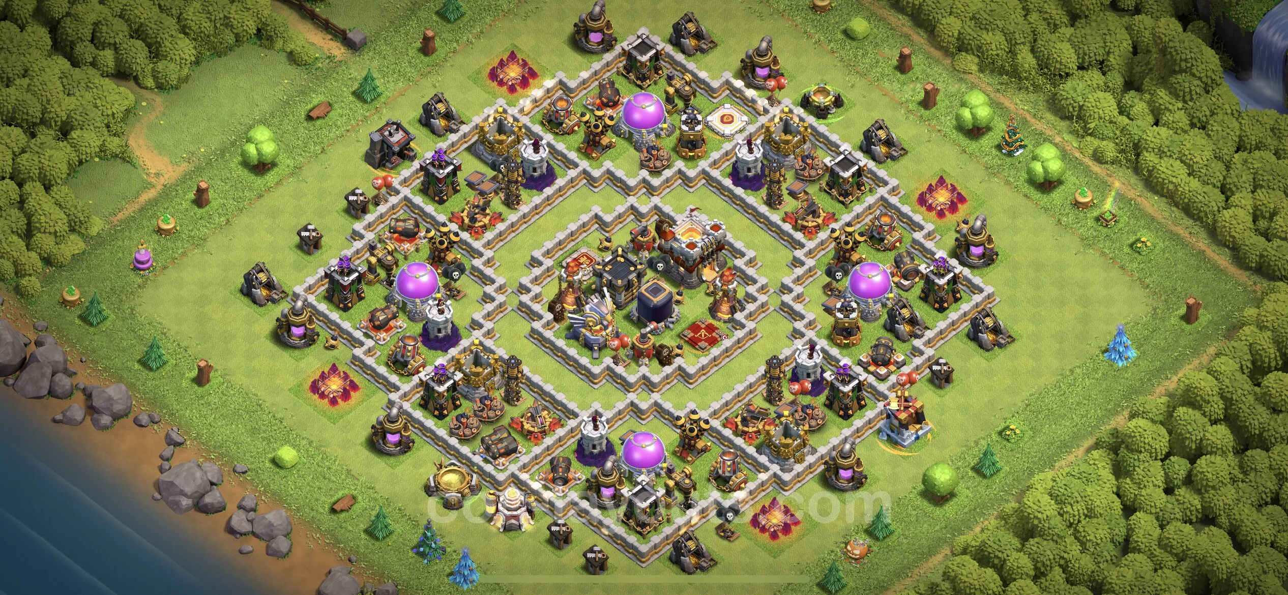 Farming Base TH11 with Link, Anti 2 Stars, Hybrid - plan / layout / design - Clash of Clans - (#29)