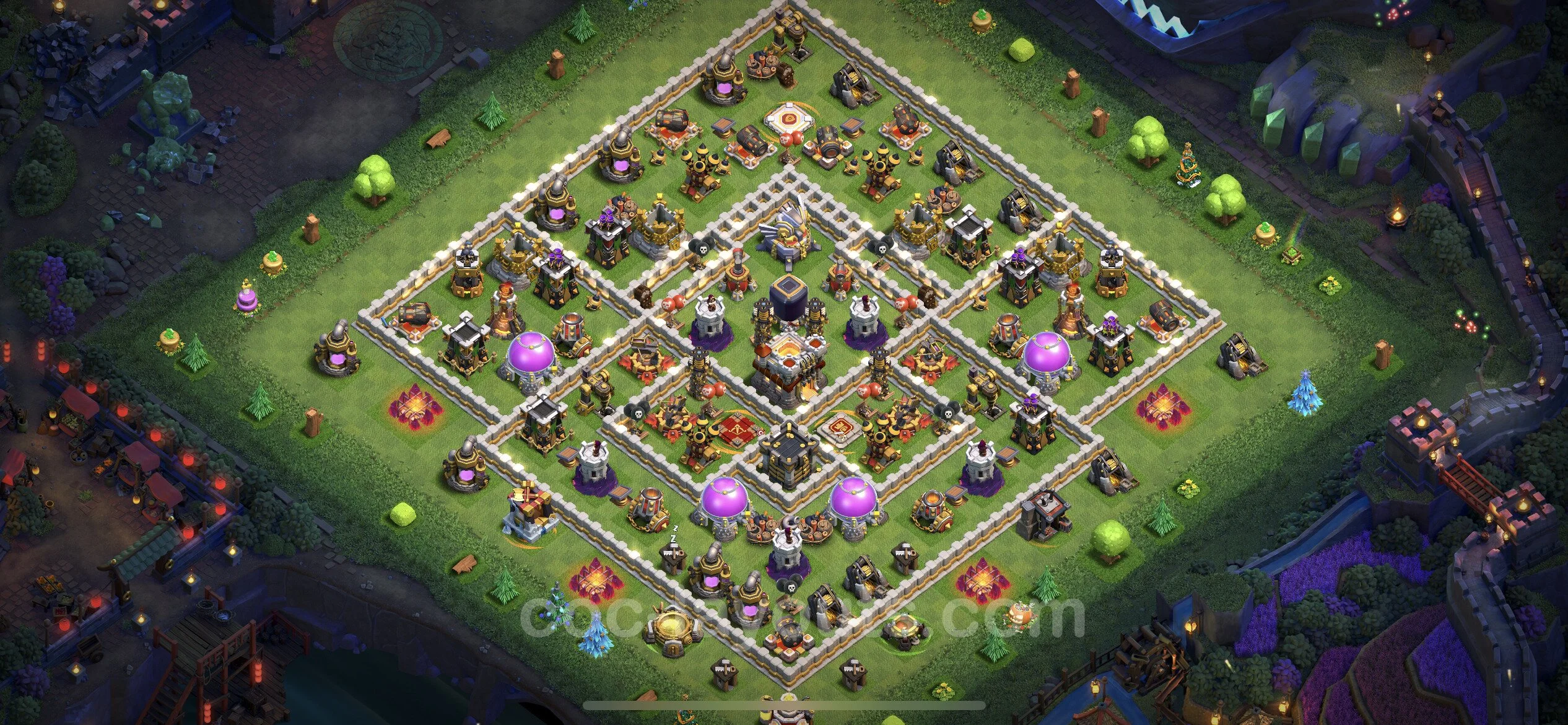 Farming Base TH11 with Link, Anti 2 Stars, Hybrid - plan / layout / design - Clash of Clans - (#32) — Farming TH11