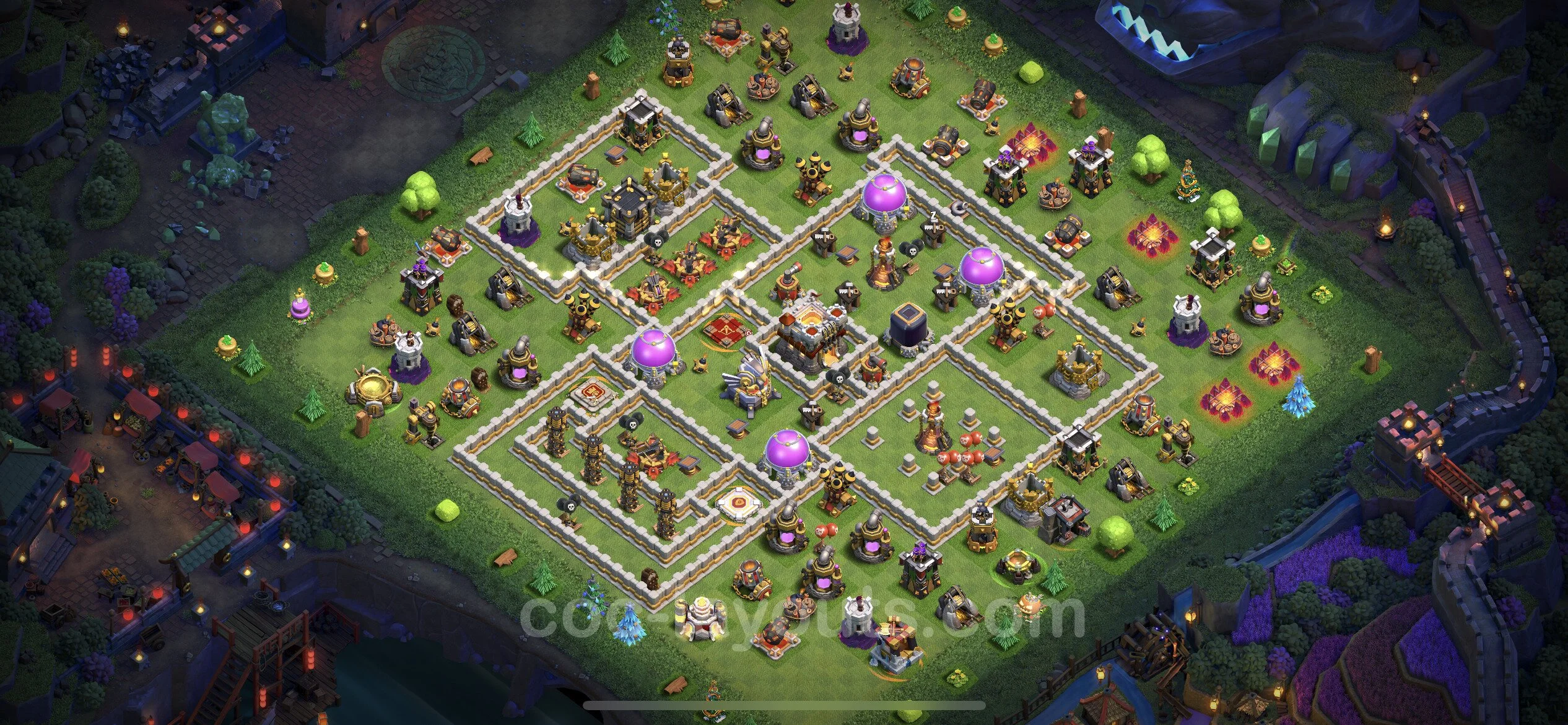 Farming Base TH11 with Link, Hybrid - plan / layout / design - Clash of Clans - (#35) — Farm TH11