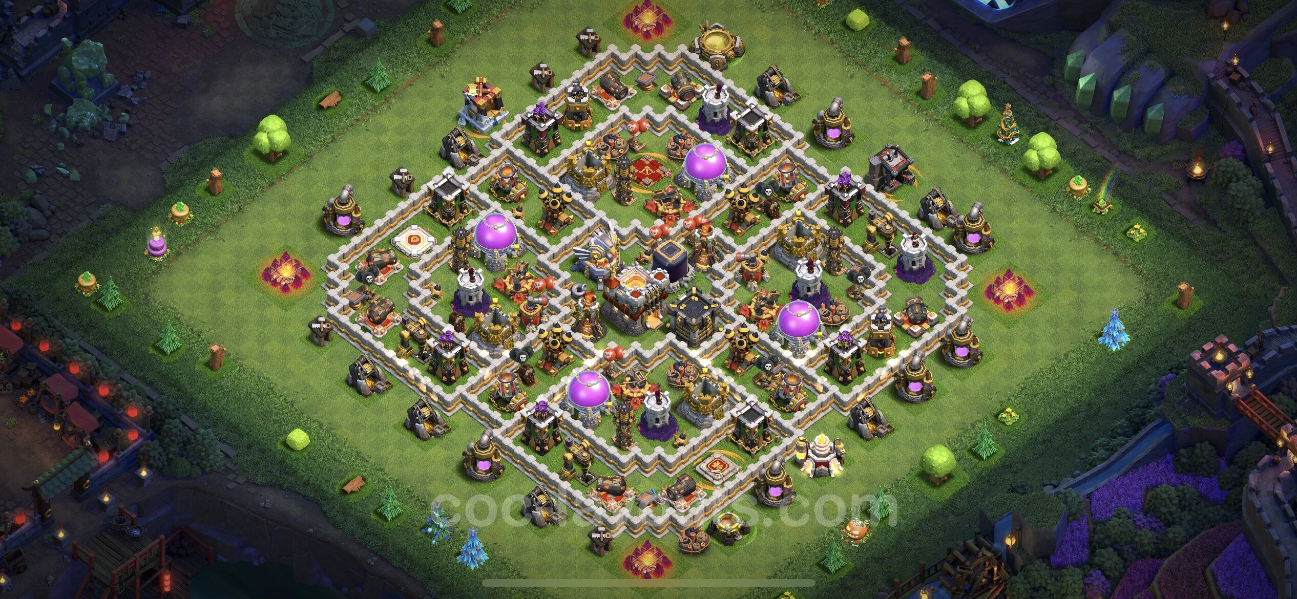 Farming Base TH11 with Link, Anti 2 Stars, Hybrid - plan / layout / design - Clash of Clans - (#36) — Farm TH11