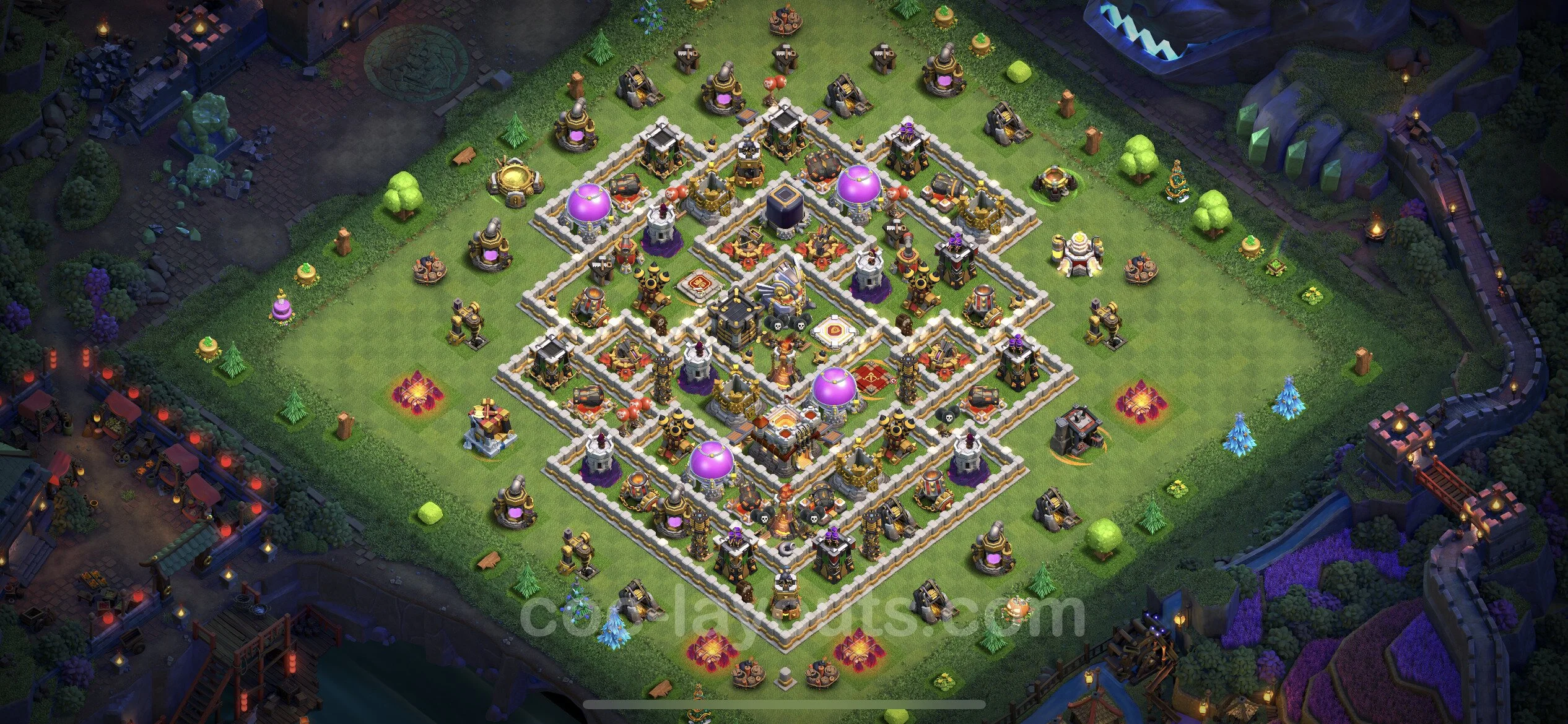 Farming Base TH11 with Link, Anti 3 Stars, Hybrid - plan / layout / design - Clash of Clans - (#39) — Farm TH11