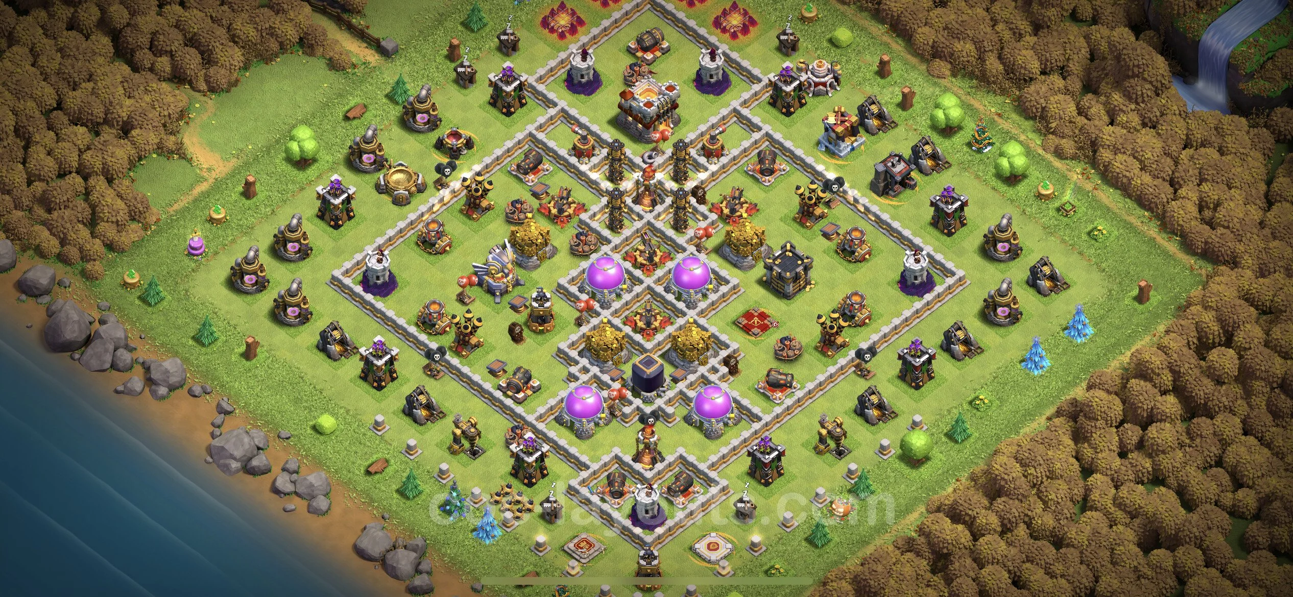 Farming Base TH11 with Link, Anti Everything, Hybrid - plan / layout / design - Clash of Clans - (#42) — Фарм TH11