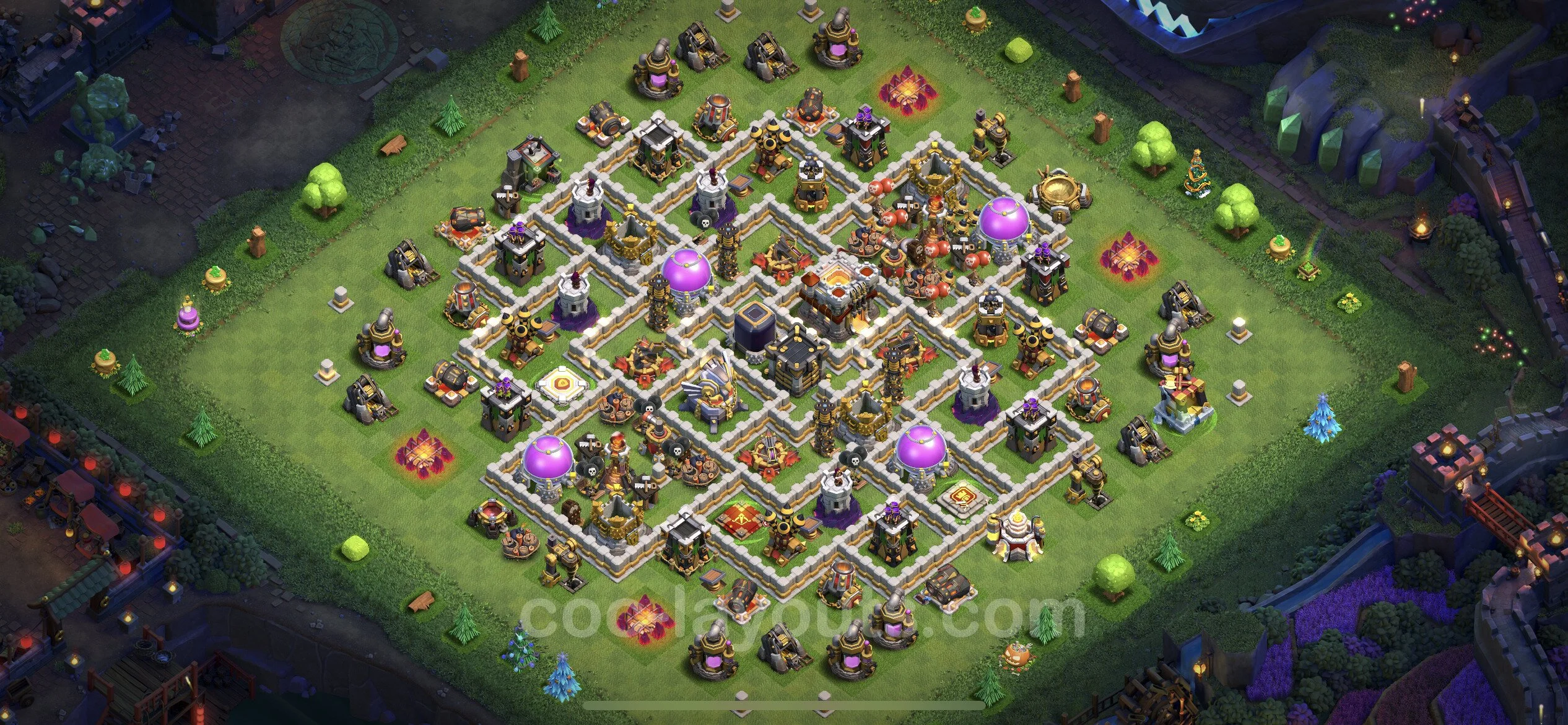 Farming Base TH11 Max Levels with Link, Anti 3 Stars - plan / layout / design - Clash of Clans - (#43) — Фарм TH11