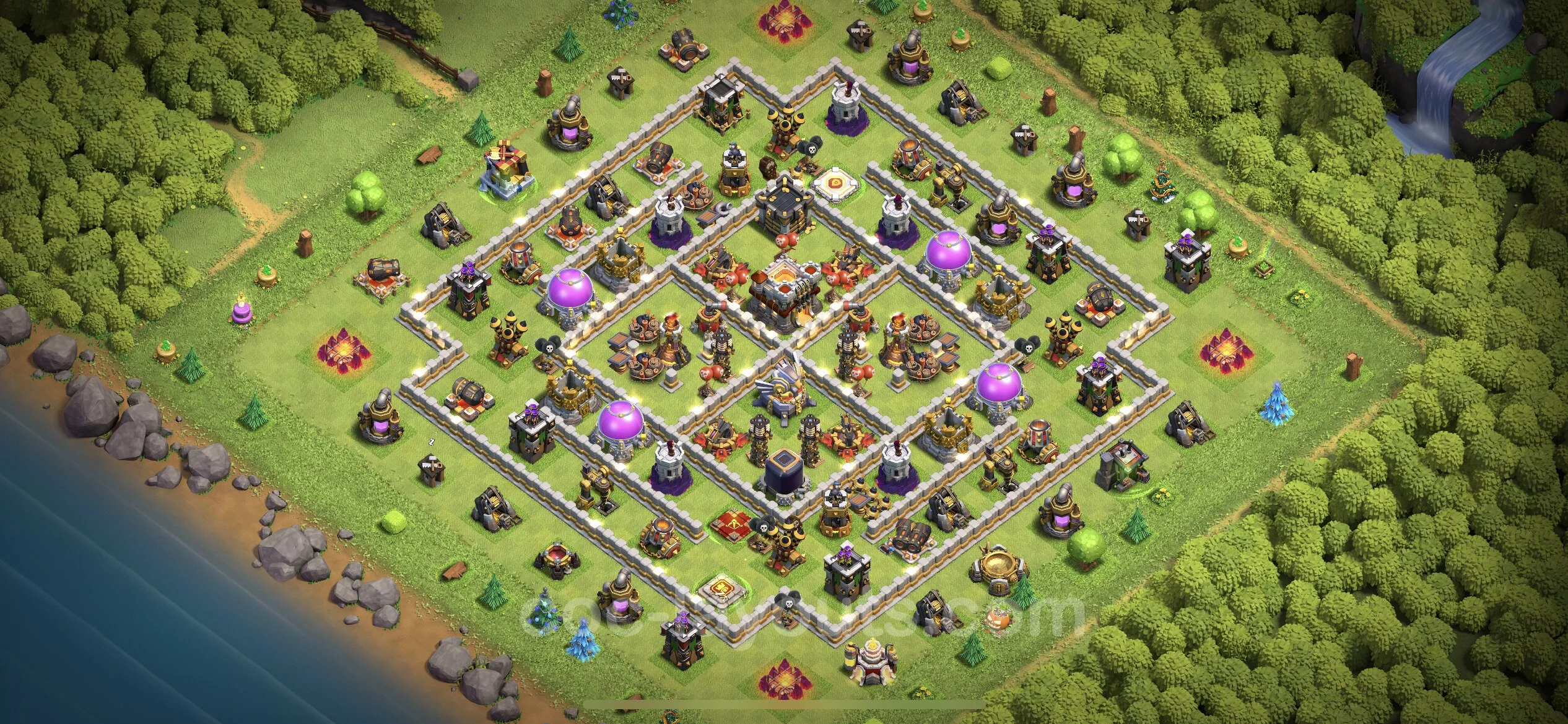 Farming Base TH11 with Link, Anti 2 Stars, Hybrid - plan / layout / design - Clash of Clans - (#44) — Farm TH11