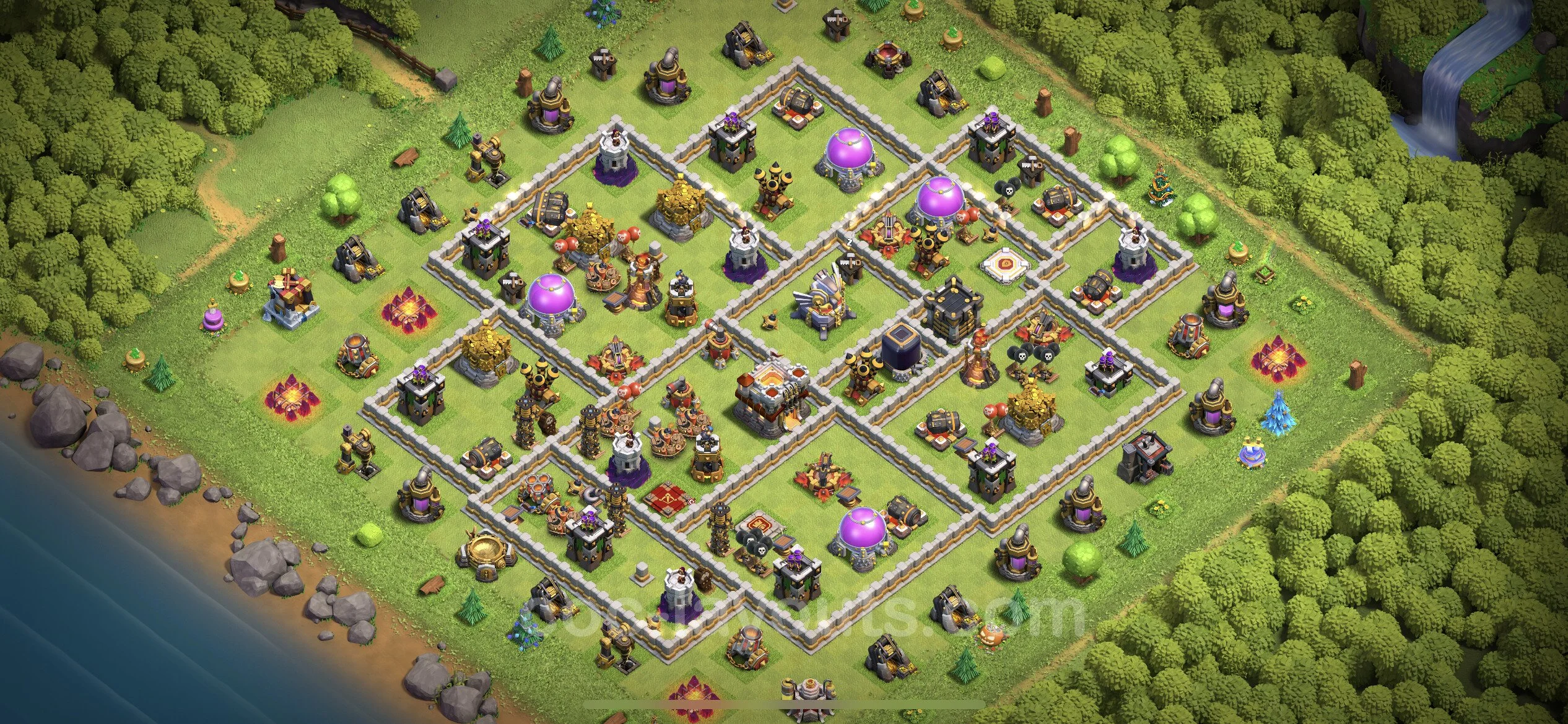 Farming Base TH11 with Link, Anti Everything, Hybrid - plan / layout / design - Clash of Clans - (#50) — Farma TH11