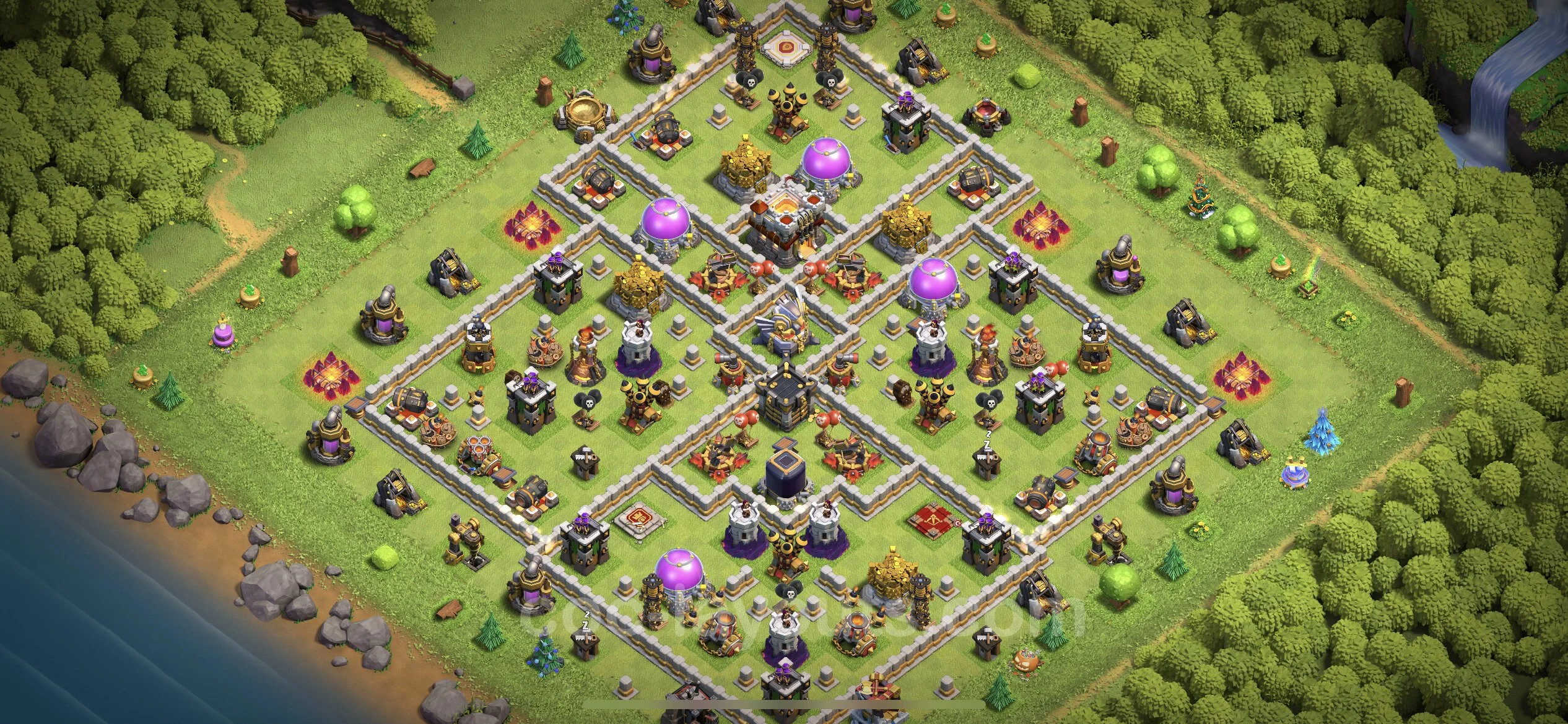 Farming Base TH11 Max Levels with Link, Anti 3 Stars - plan / layout / design - Clash of Clans - (#51) — Farma TH11
