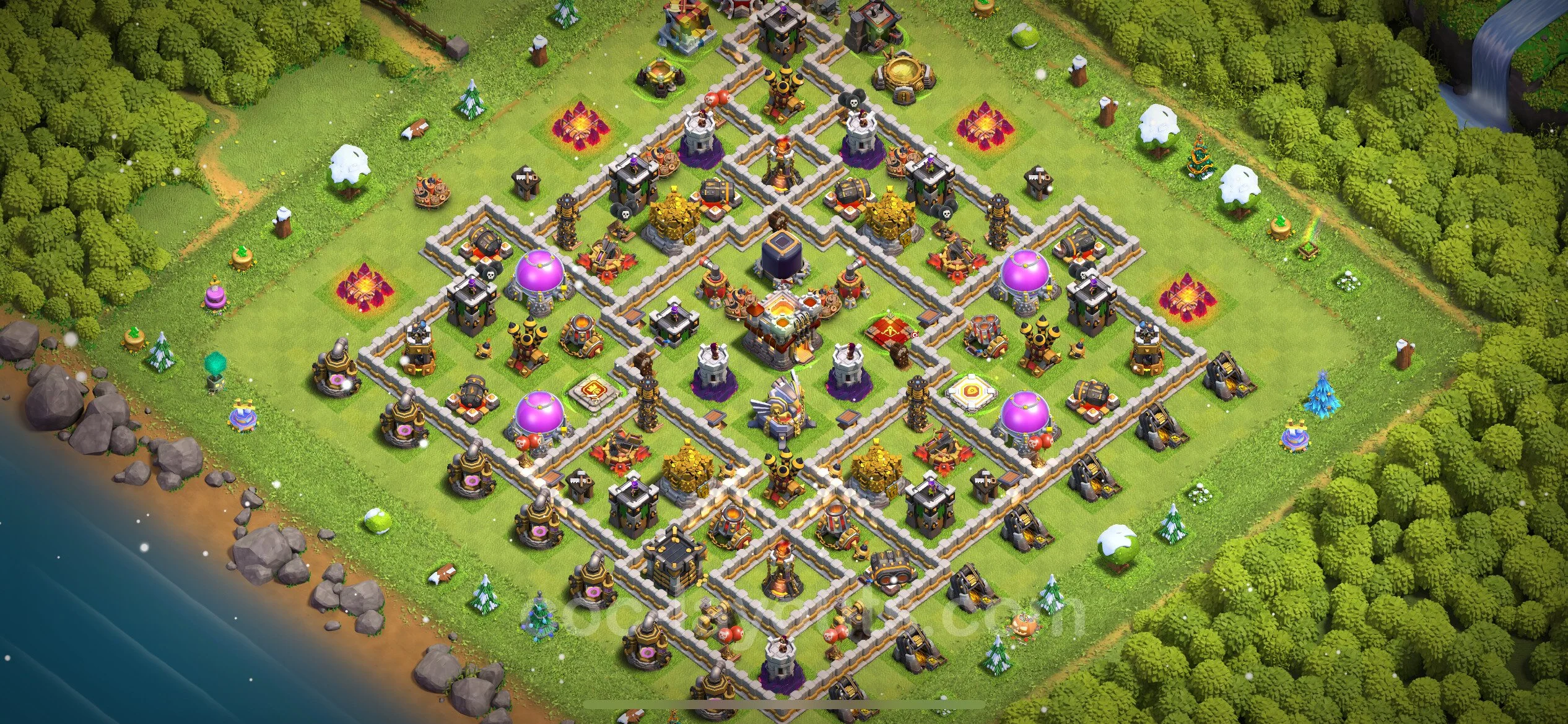 Farming Base TH11 with Link, Anti Everything, Hybrid - plan / layout / design - Clash of Clans - (#53) — Farming TH11