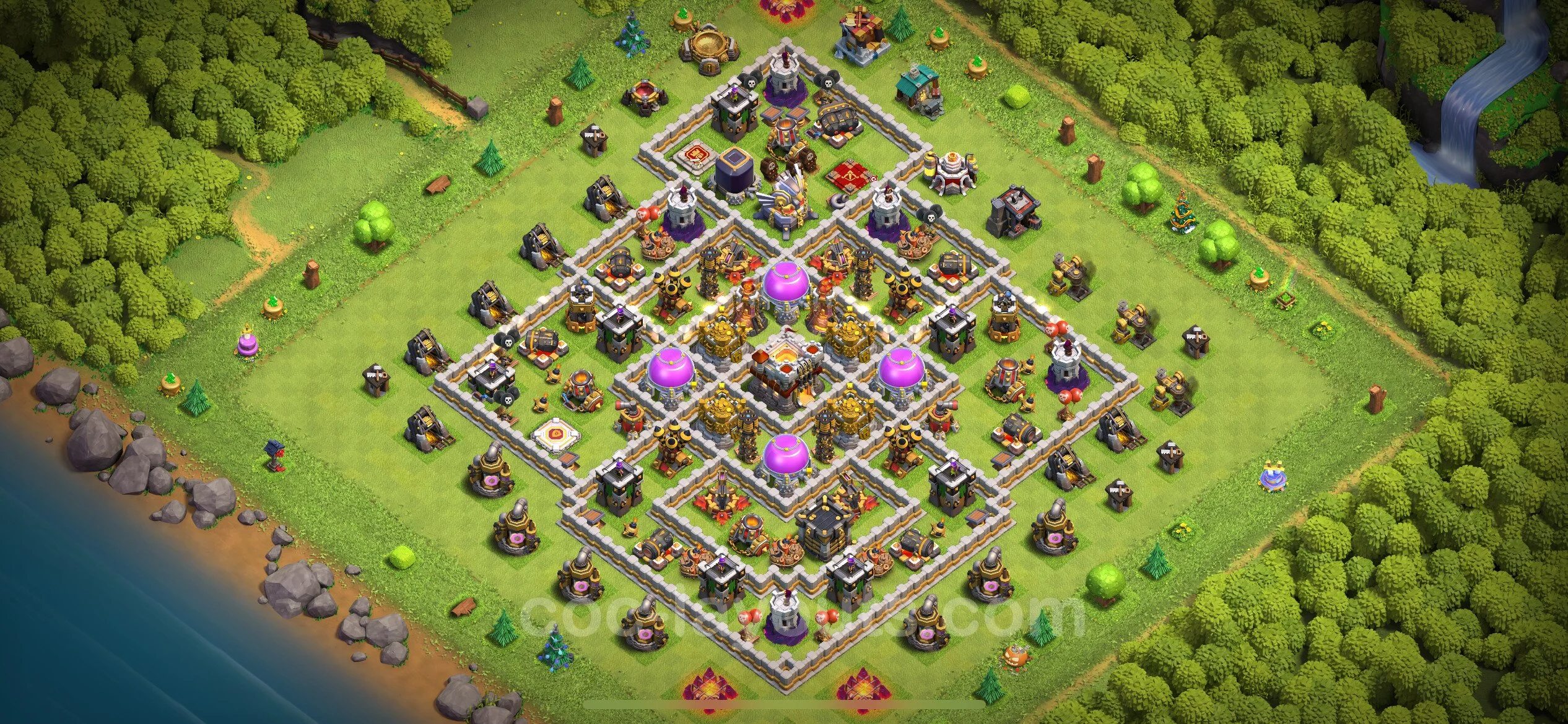 Farming Base TH11 with Link, Anti 2 Stars, Anti Everything - plan / layout / design - Clash of Clans - (#57) — Фарм TH11