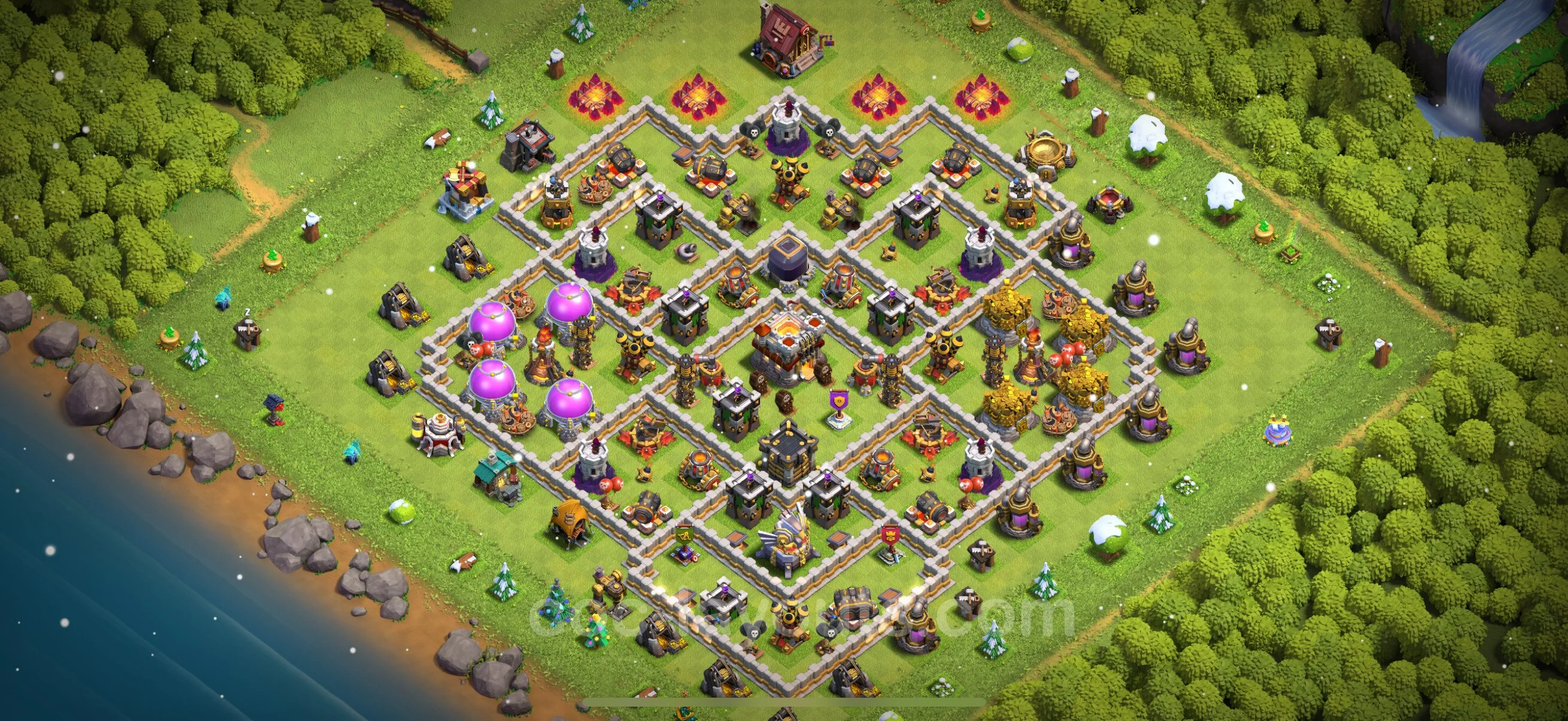 Farming Base TH11 with Link, Anti 2 Stars, Anti Everything - plan / layout / design - Clash of Clans - (#60) — Çiftlik TH11