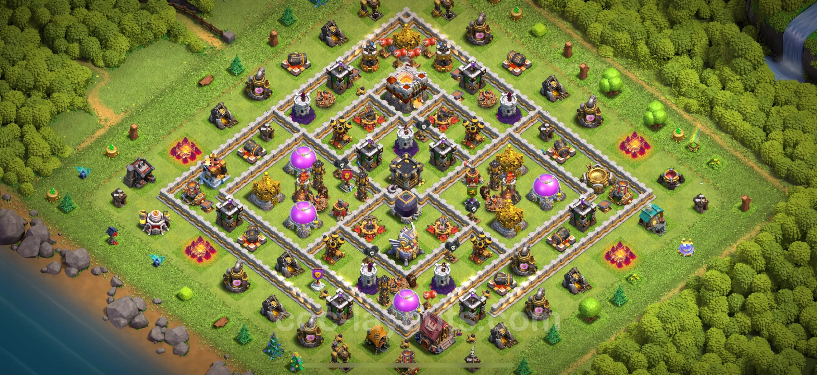 Farming Base TH11 with Link, Anti 3 Stars - plan / layout / design - Clash of Clans - (#61) — Farm TH11