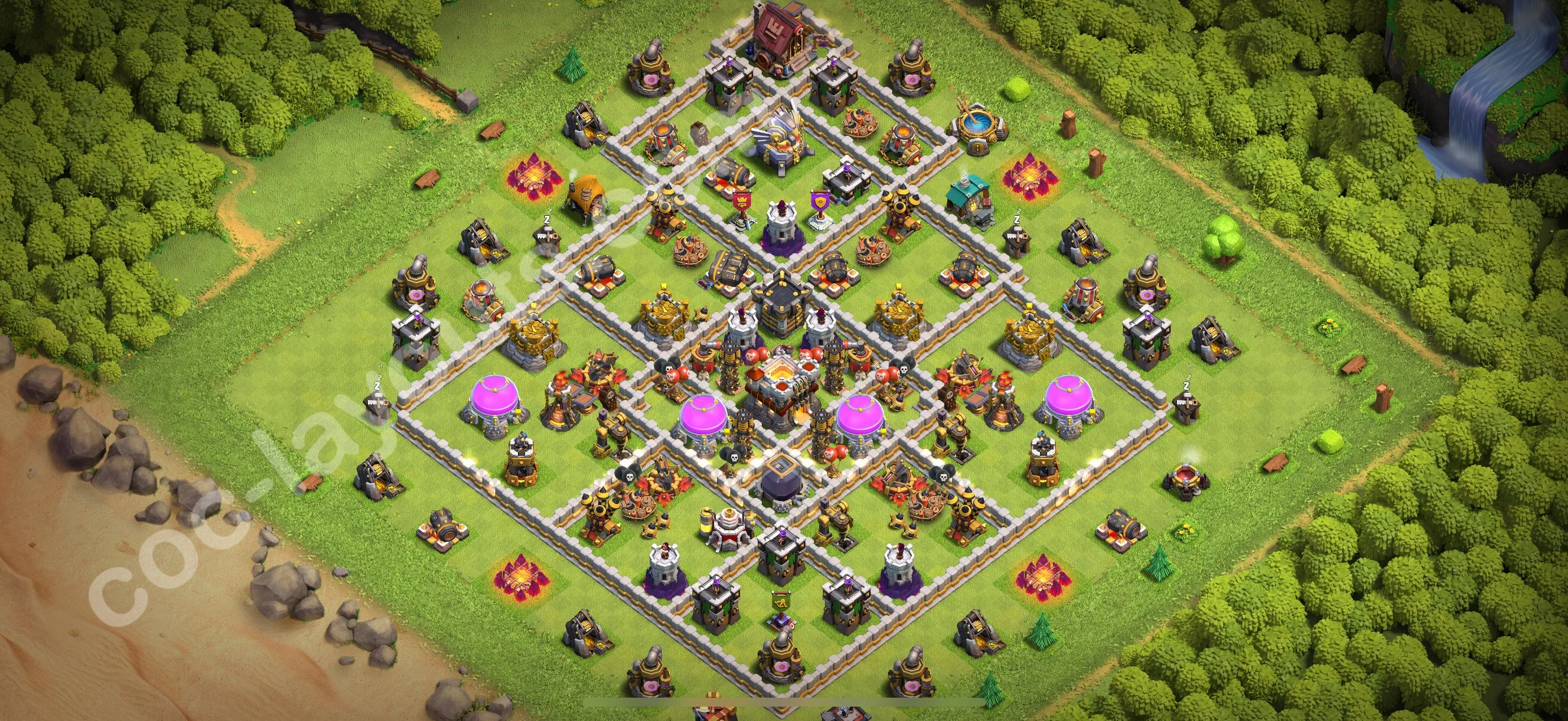Farming Base TH11 with Link, Anti Everything - plan / layout / design - Clash of Clans 2026 - (#62) — Farm TH11