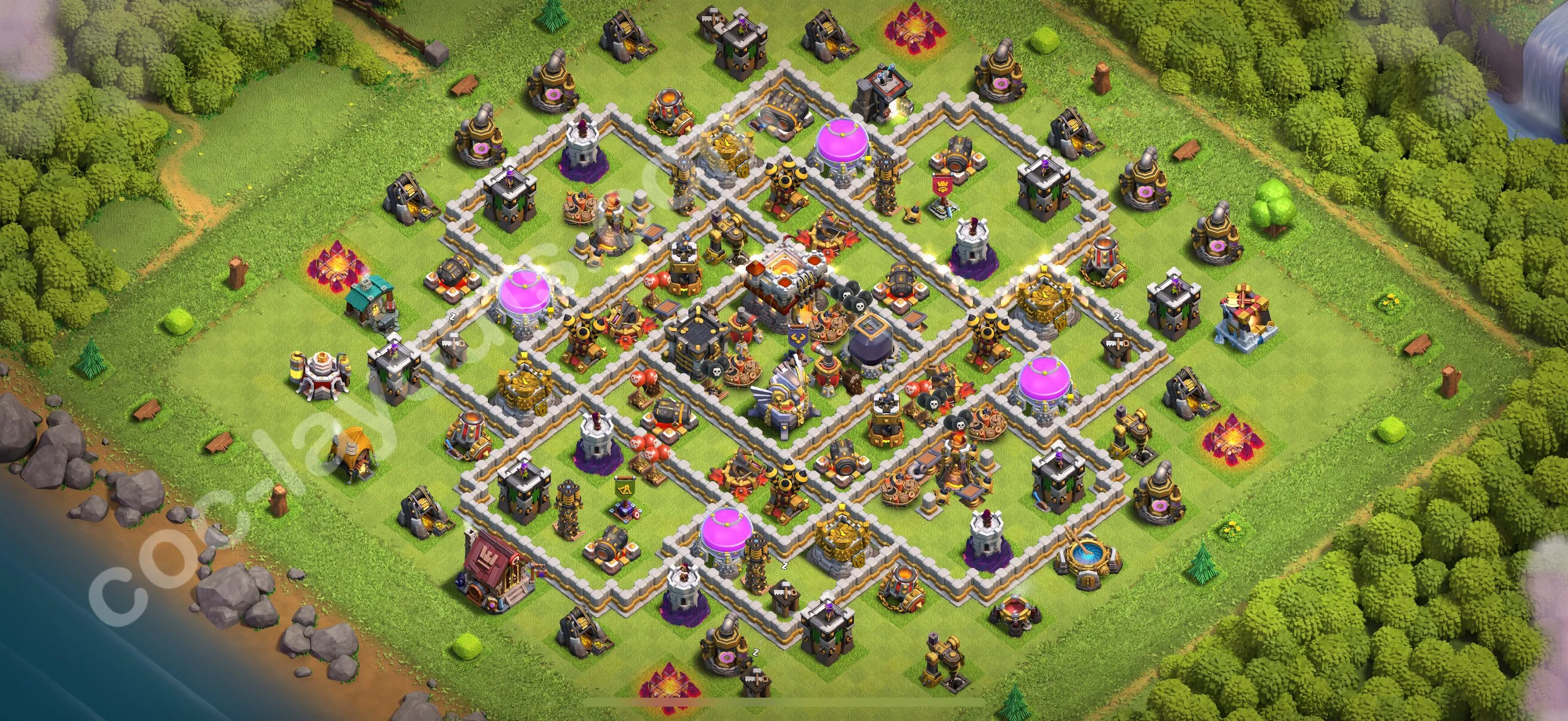 Farming Base TH11 with Link, Anti Everything - plan / layout / design - Clash of Clans 2026 - (#65) — Farm TH11