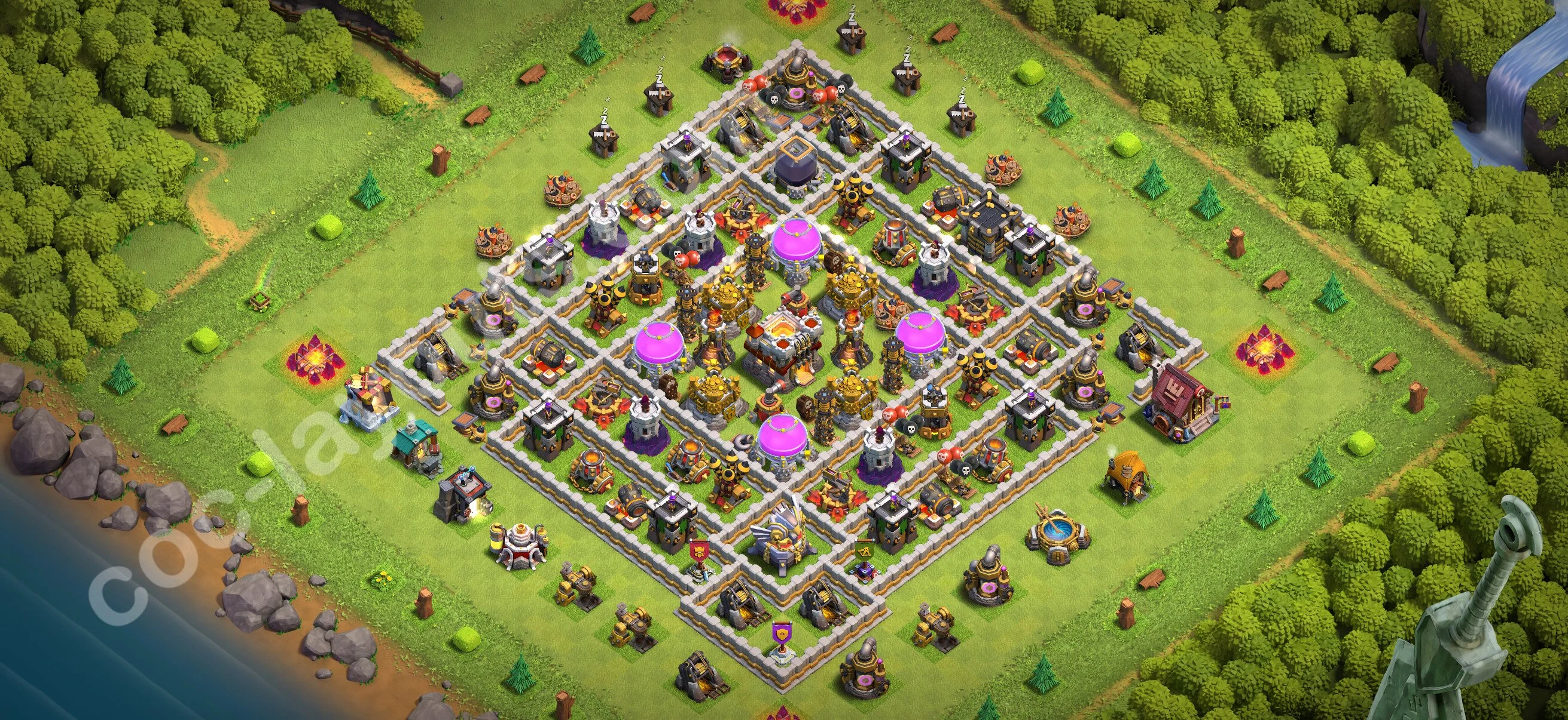 Farming Base TH11 with Link - plan / layout / design - Clash of Clans 2026 - (#66) — Farming TH11