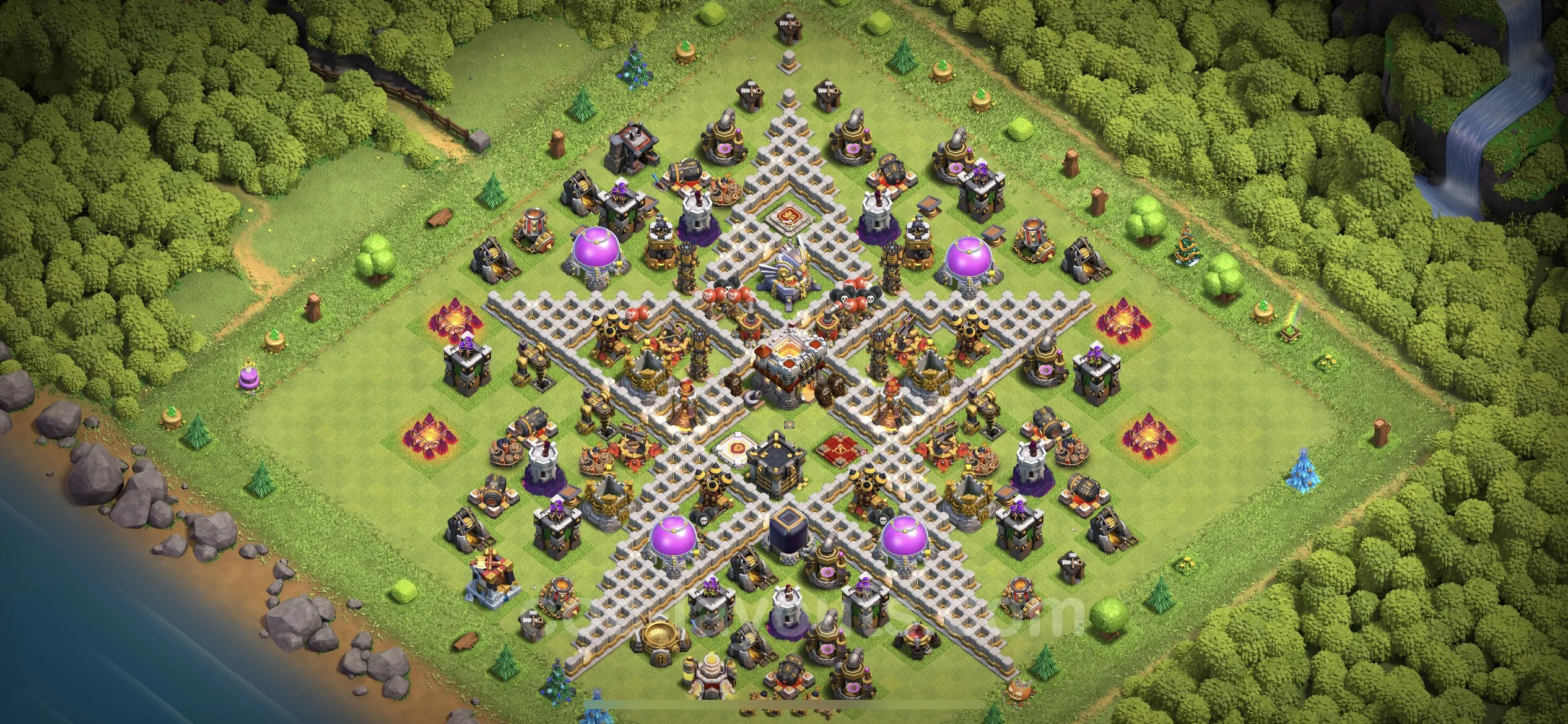 Top Troll Funny Base TH11 with Link - Funny Art Plan - Clash of Clans - (#11) — Spaß TH11