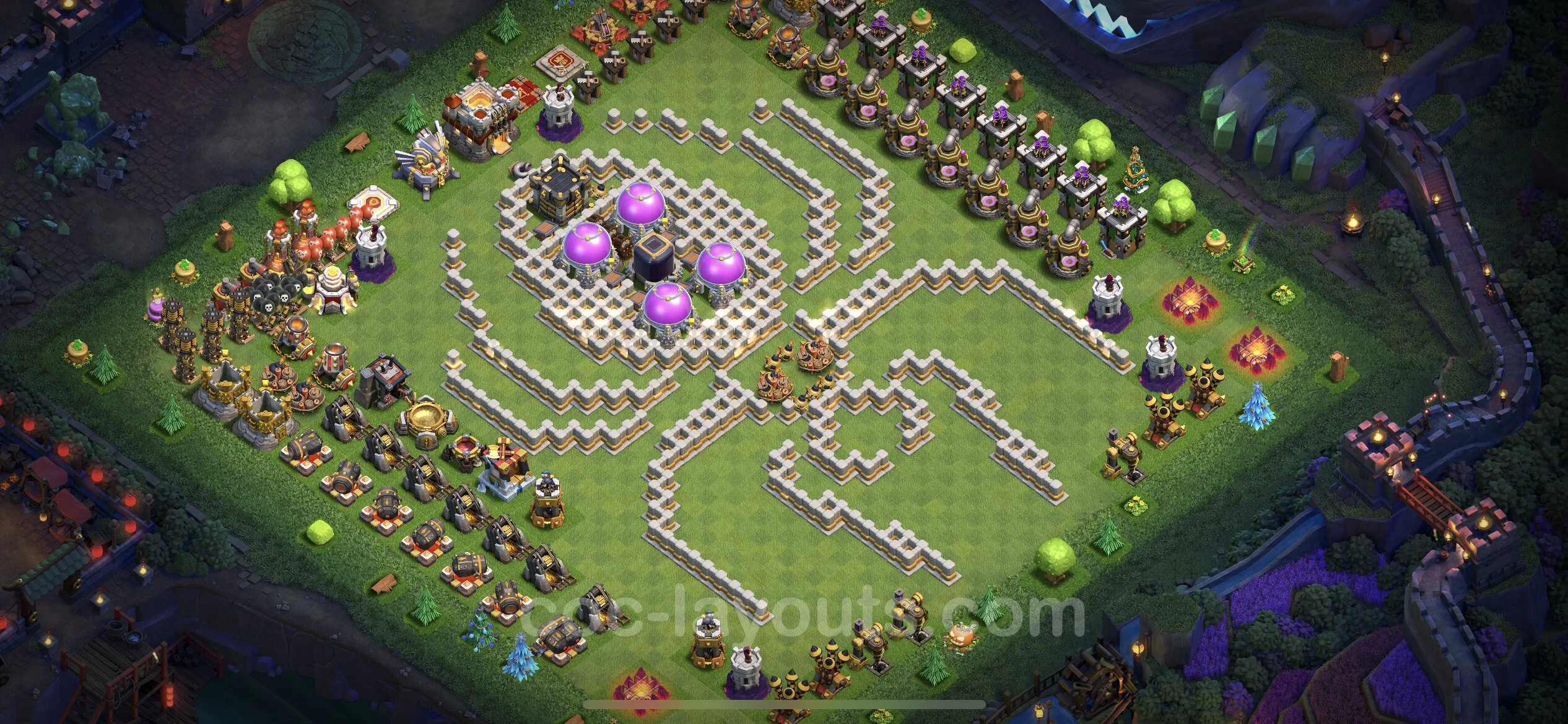 Top Troll Funny Base TH11 with Link - Funny Art Plan - Clash of Clans - (#12) — Spaß TH11