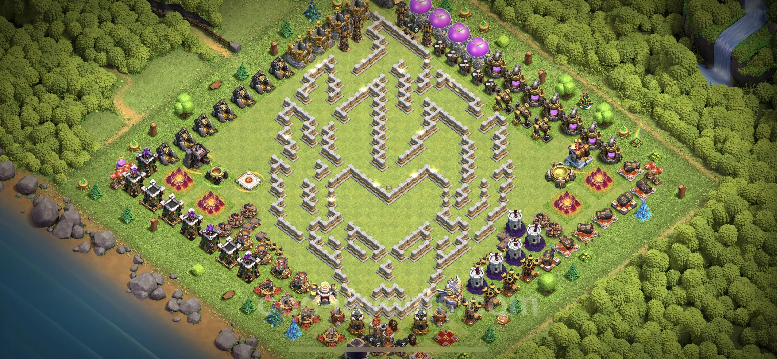 Top Troll Funny Base TH11 with Link - Funny Art Plan - Clash of Clans - (#14) — Eğlence TH11