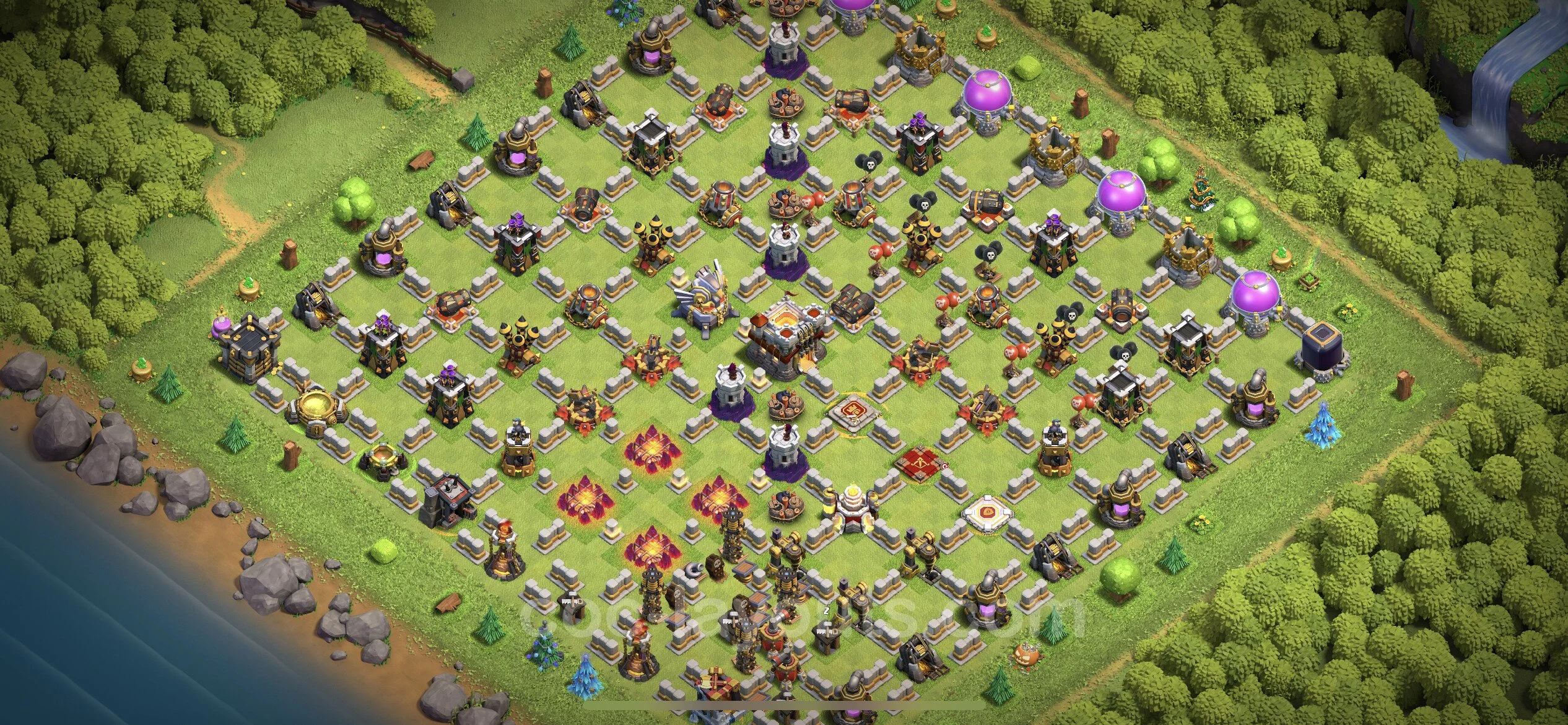 Top Troll Funny Base TH11 with Link - Funny Art Plan - Clash of Clans - (#17) — Spaß TH11