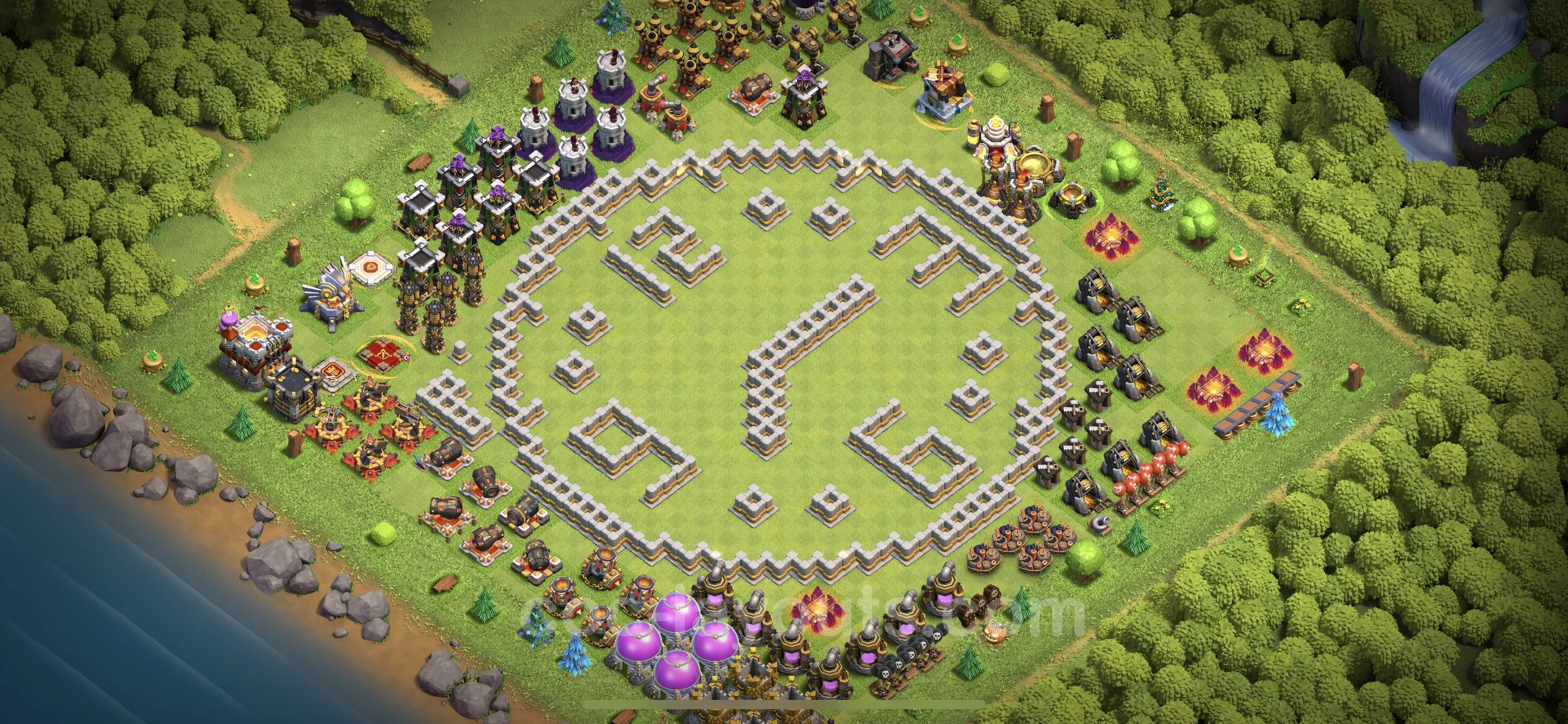Top Troll Funny Base TH11 with Link - Funny Art Plan - Clash of Clans - (#18) — Fun TH11