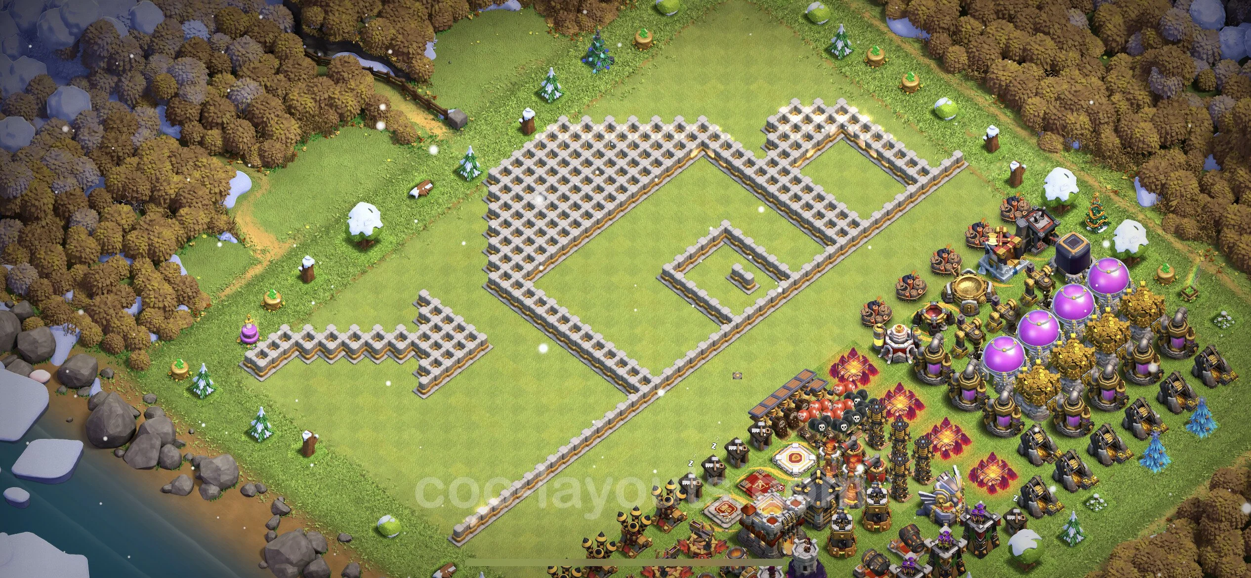 Top Troll Funny Base TH11 with Link - Funny Art Plan - Clash of Clans - (#21) — Развлечения TH11