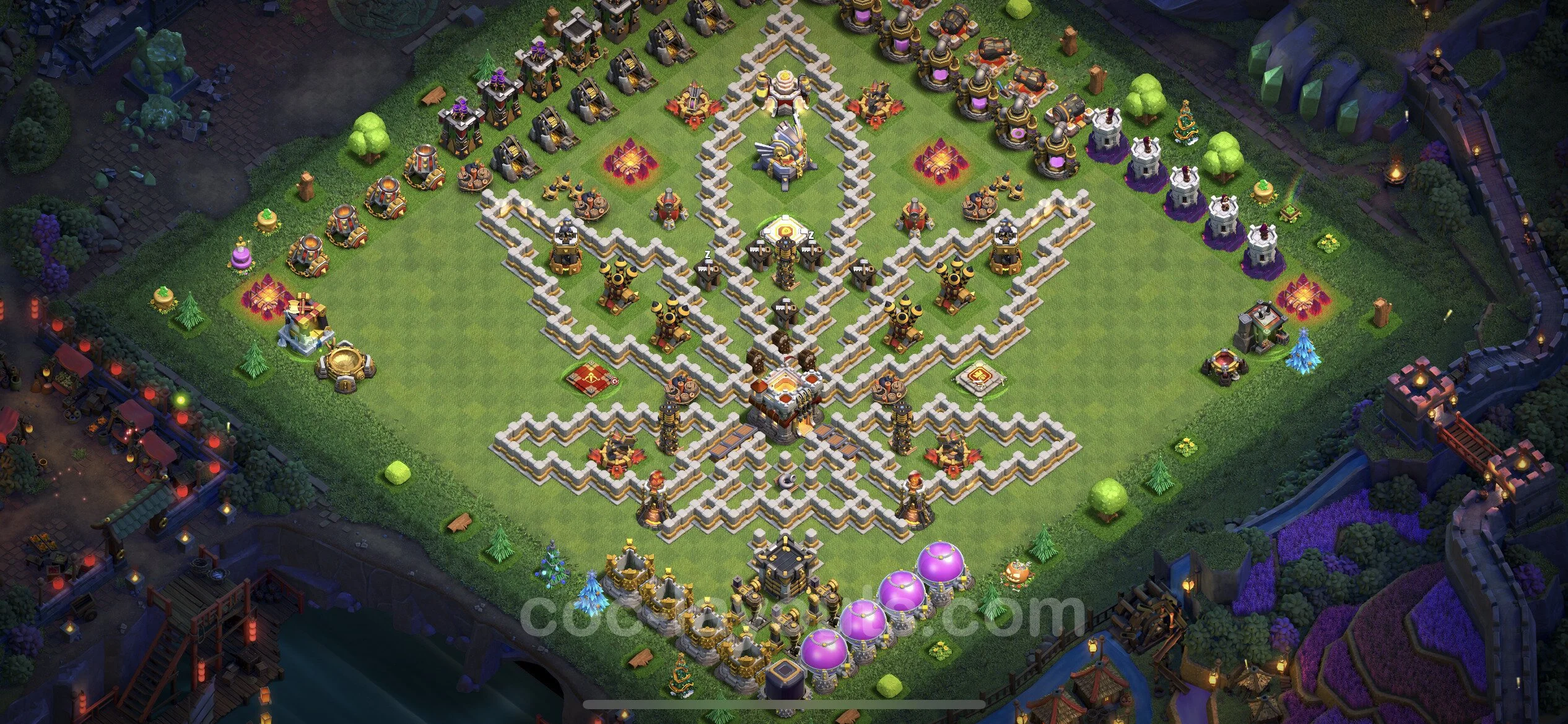 Top Troll Funny Base TH11 with Link - Funny Art Plan - Clash of Clans - (#22) — Развлечения TH11
