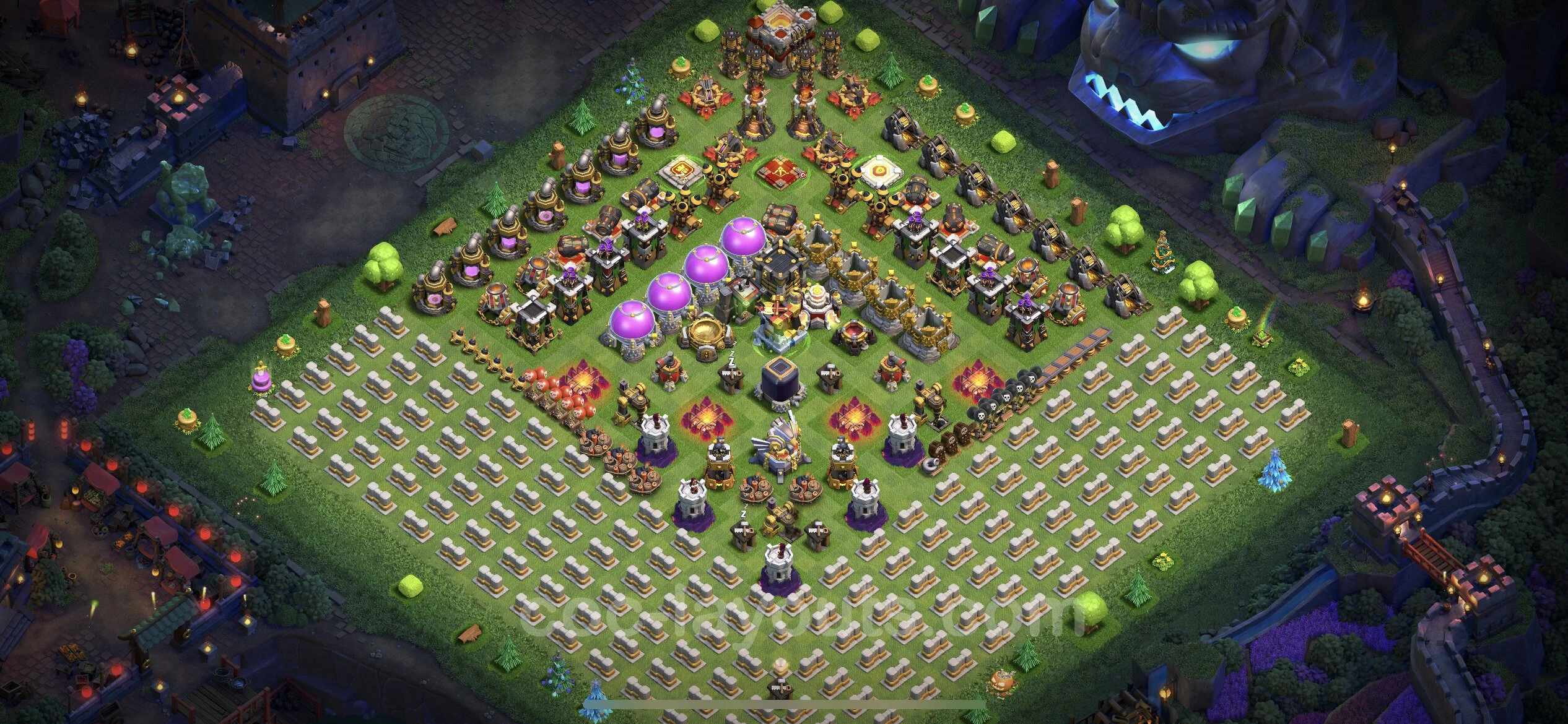 Top Troll Funny Base TH11 with Link - Funny Art Plan - Clash of Clans - (#23) — Fun TH11