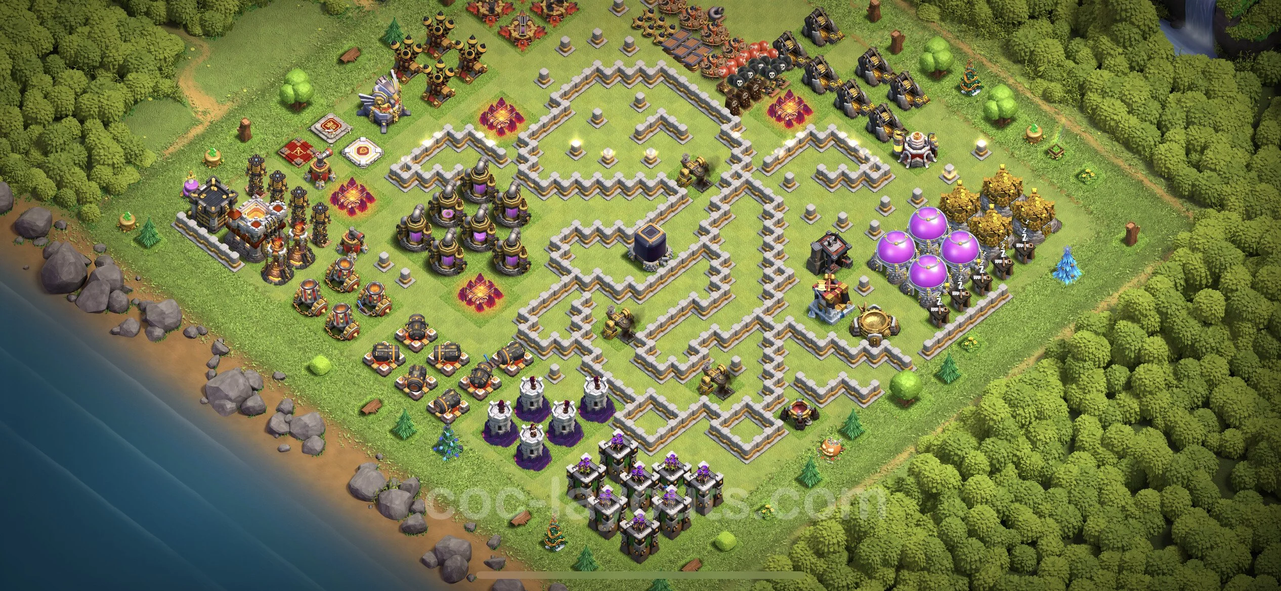 Top Troll Funny Base TH11 with Link - Funny Art Plan - Clash of Clans - (#26) — Fun TH11