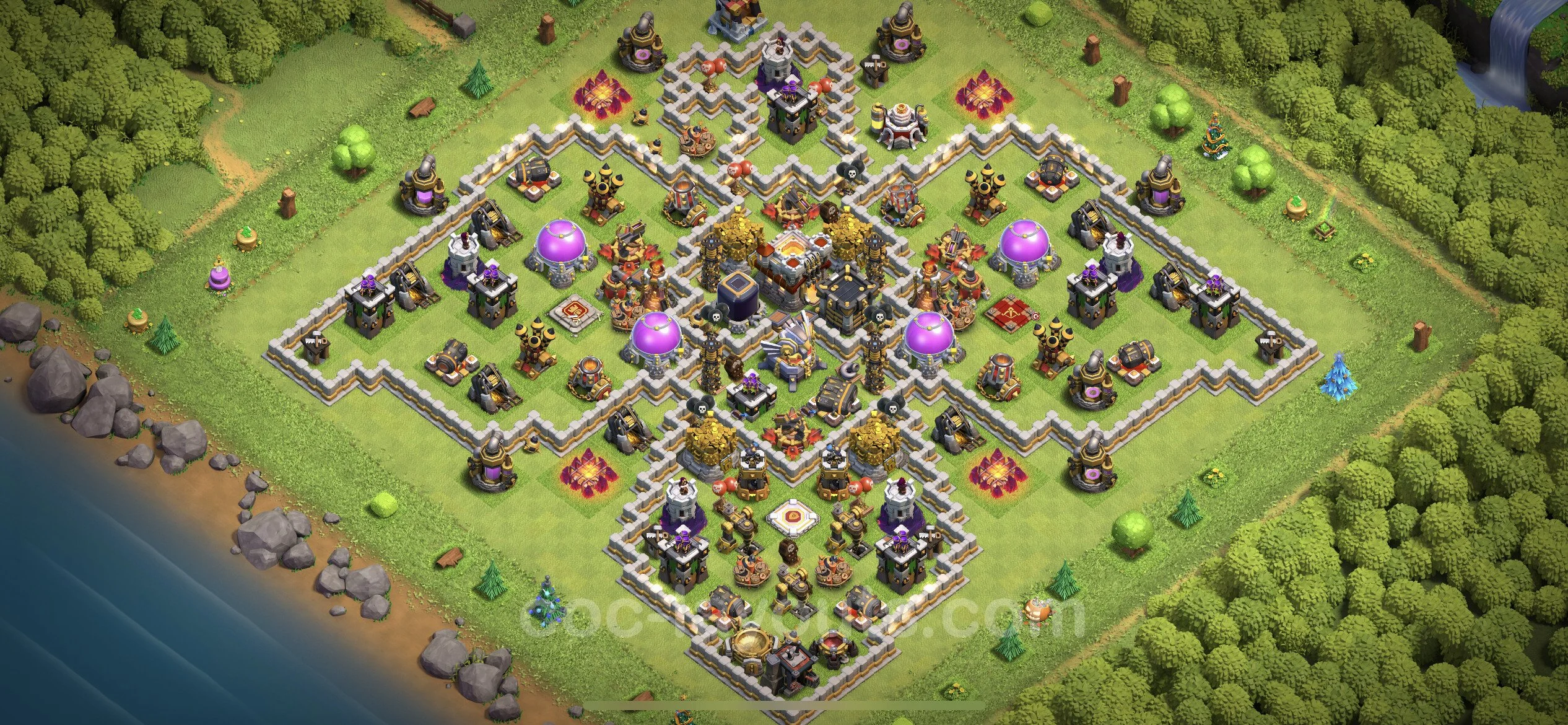 Top Troll Funny Base TH11 with Link - Funny Art Plan - Clash of Clans - (#27) — Fun TH11
