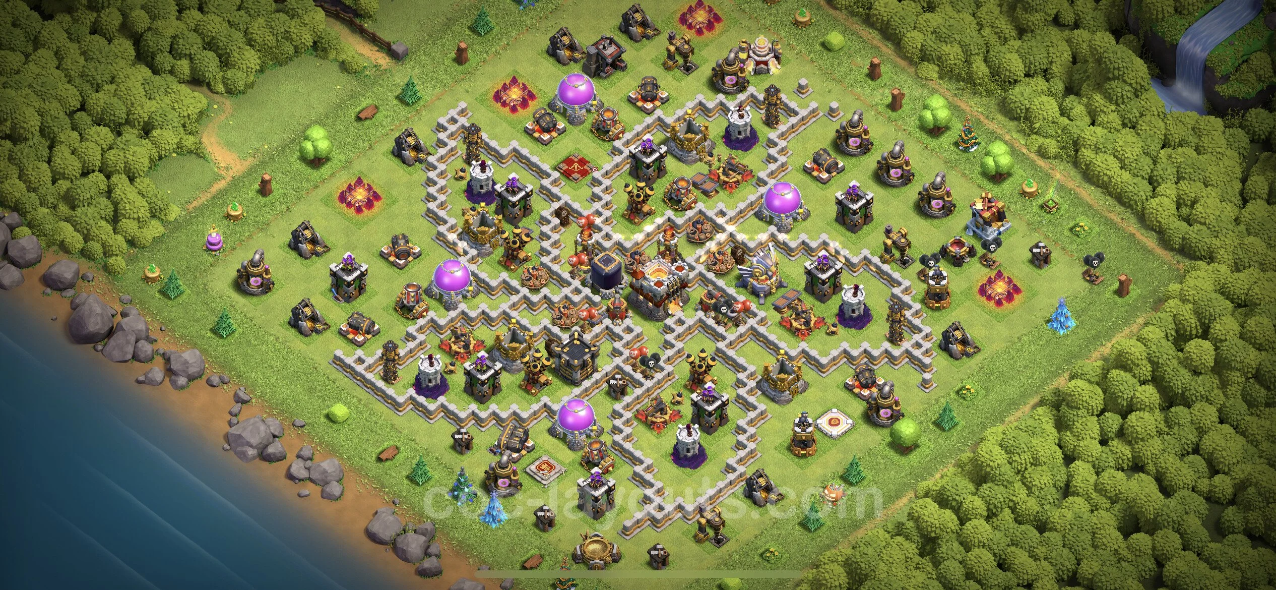 Top Troll Funny Base TH11 with Link - Funny Art Plan - Clash of Clans - (#4)