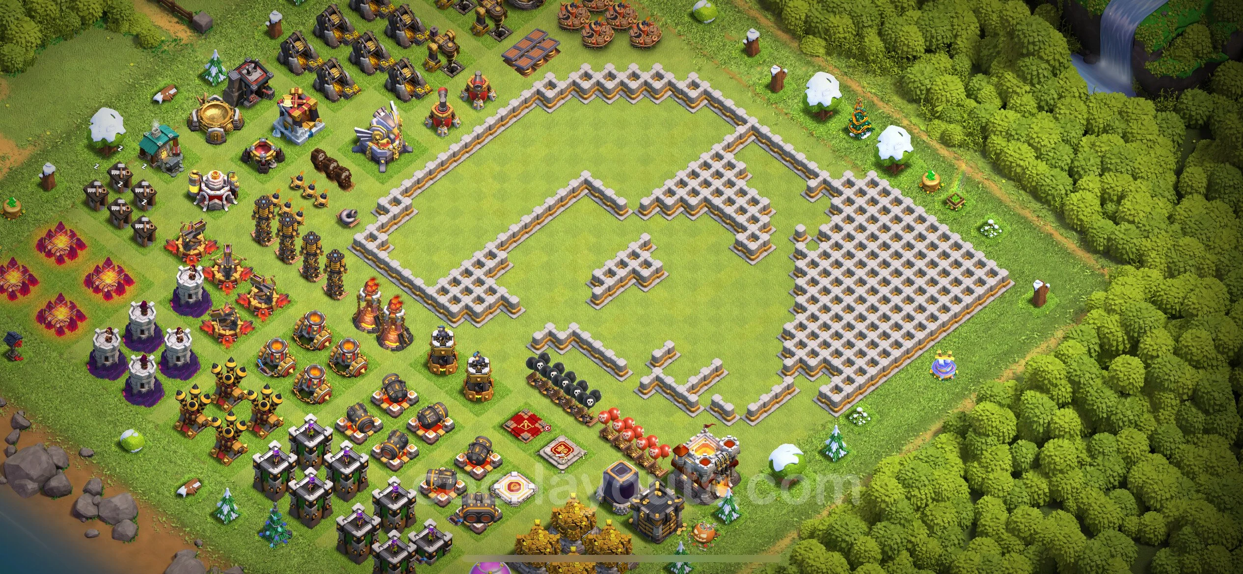 Top Troll Funny Base TH11 with Link - Funny Art Plan - Clash of Clans - (#41) — Развлечения TH11