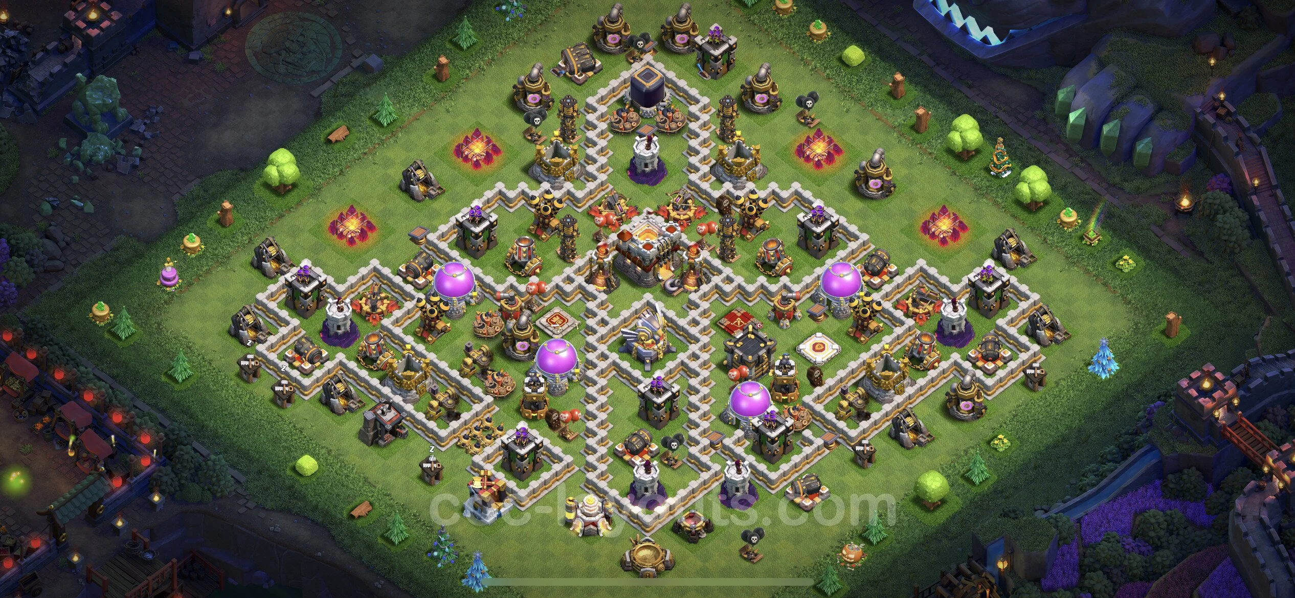 Top Troll Funny Base TH11 with Link - Funny Art Plan - Clash of Clans - (#5)