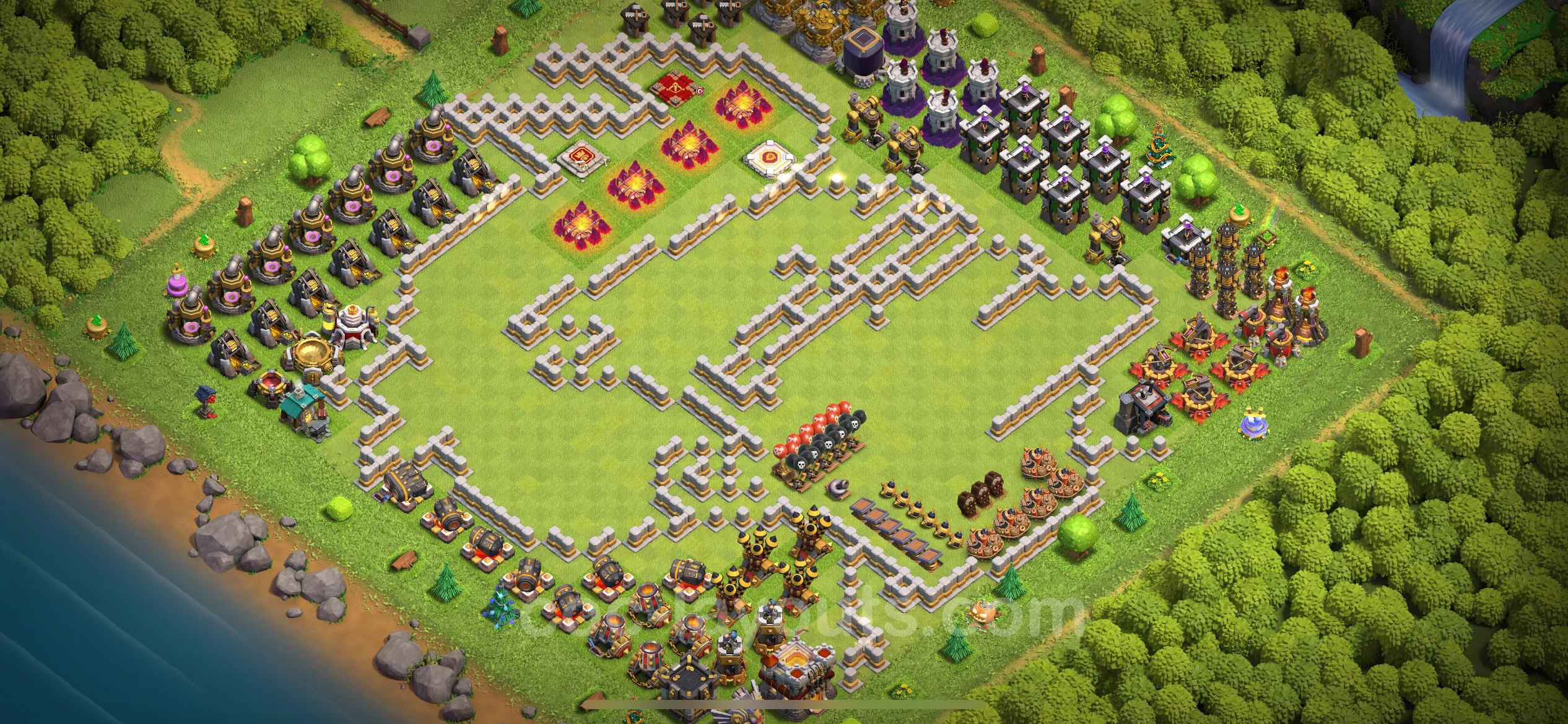 Top Troll Funny Base TH11 with Link - Funny Art Plan - Clash of Clans - (#57) — Развлечения TH11