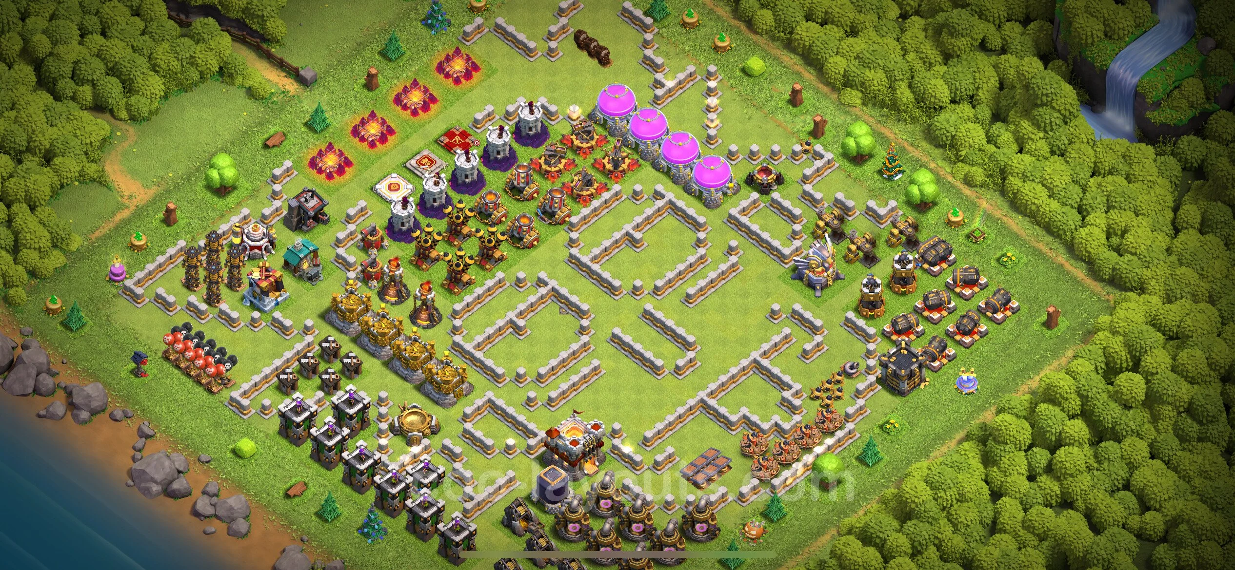 Top Troll Funny Base TH11 with Link - Funny Art Plan - Clash of Clans - (#63) — Розваги TH11