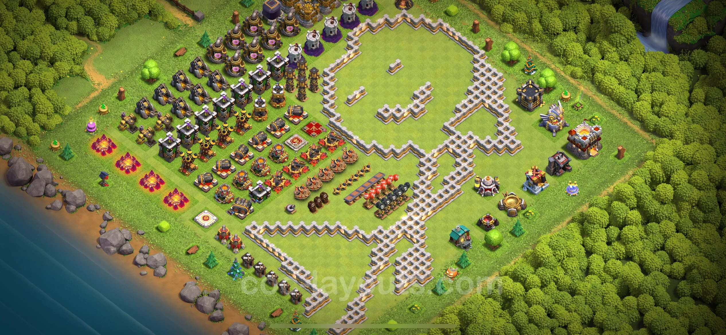 Top Troll Funny Base TH11 with Link - Funny Art Plan - Clash of Clans - (#66) — Розваги TH11