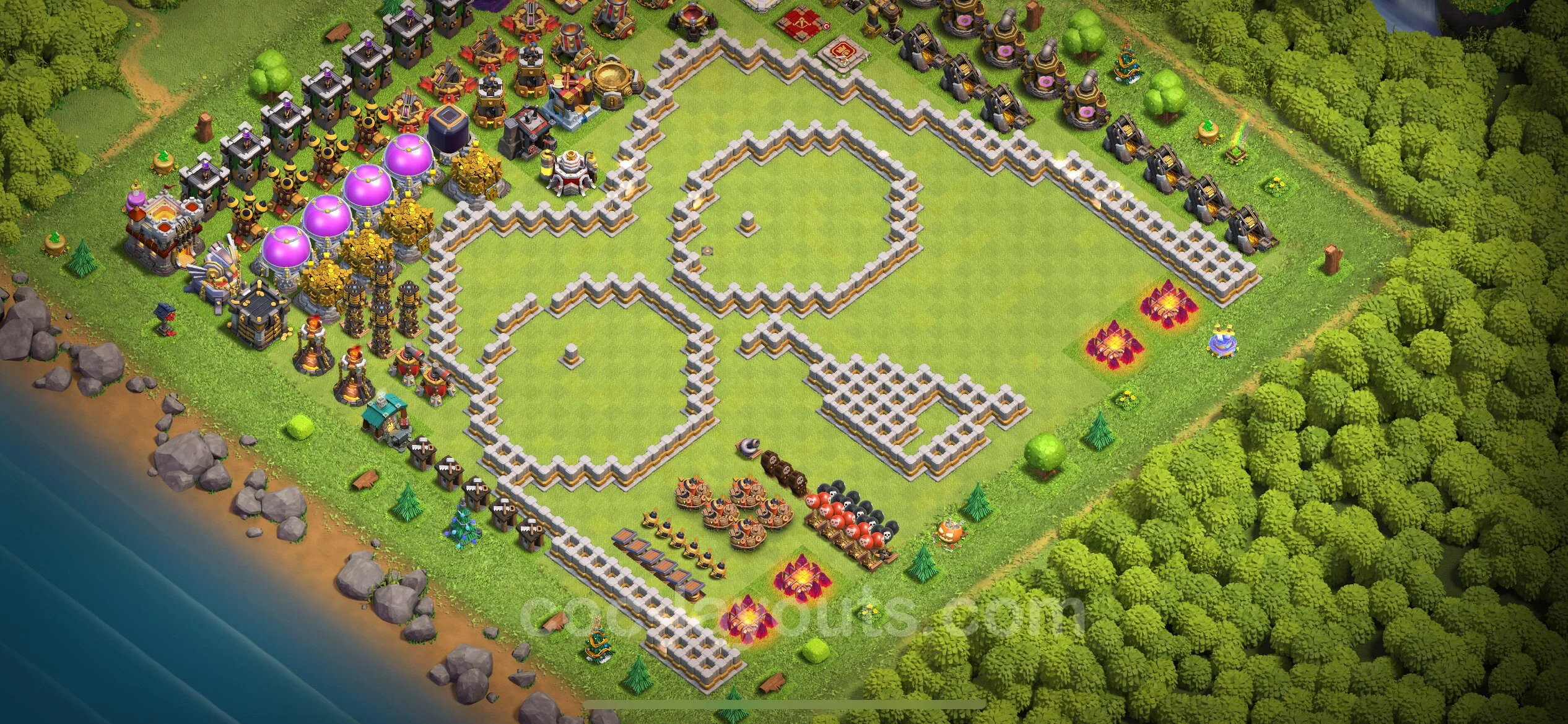 Top Troll Funny Base TH11 with Link - Funny Art Plan - Clash of Clans - (#67) — Eğlence TH11