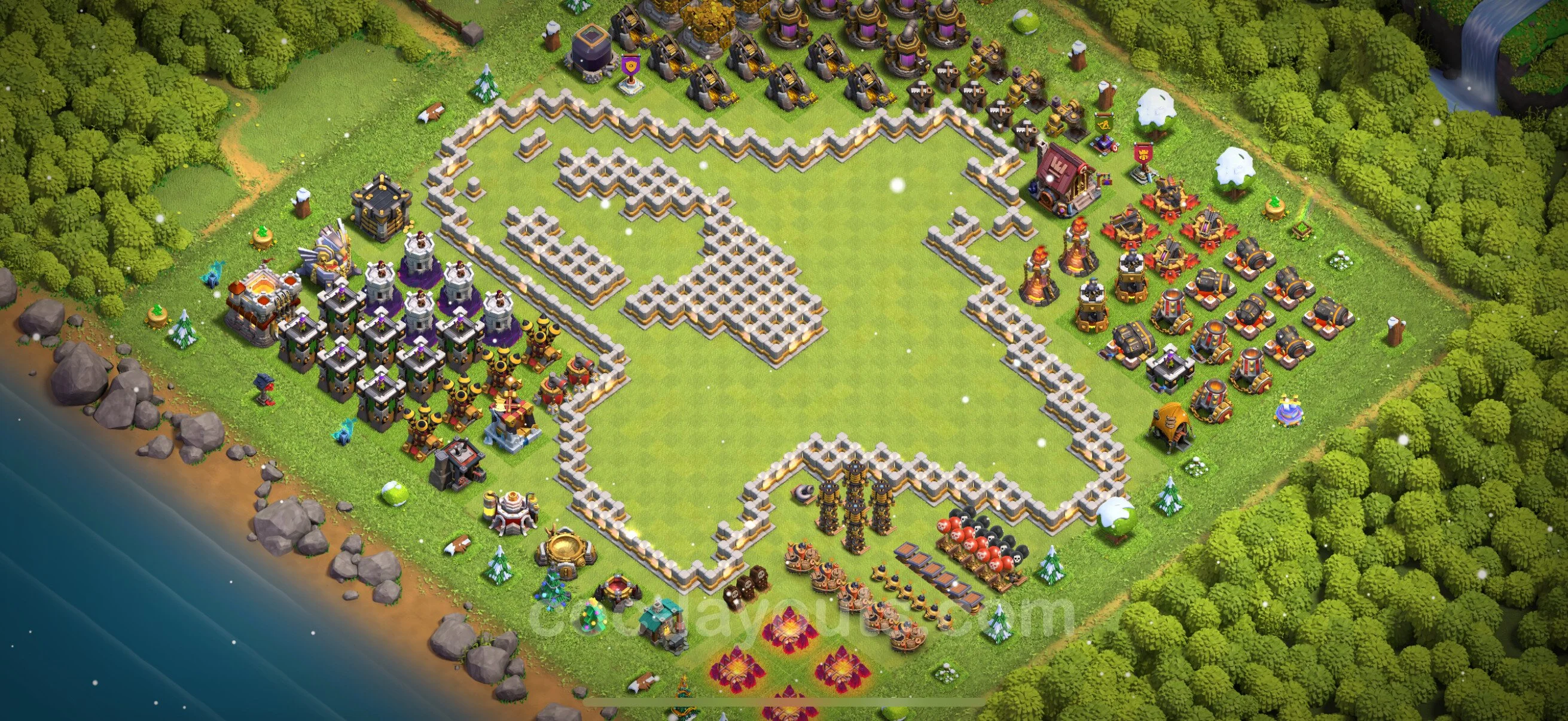 Top Troll Funny Base TH11 with Link - Funny Art Plan - Clash of Clans - (#70) — Развлечения TH11