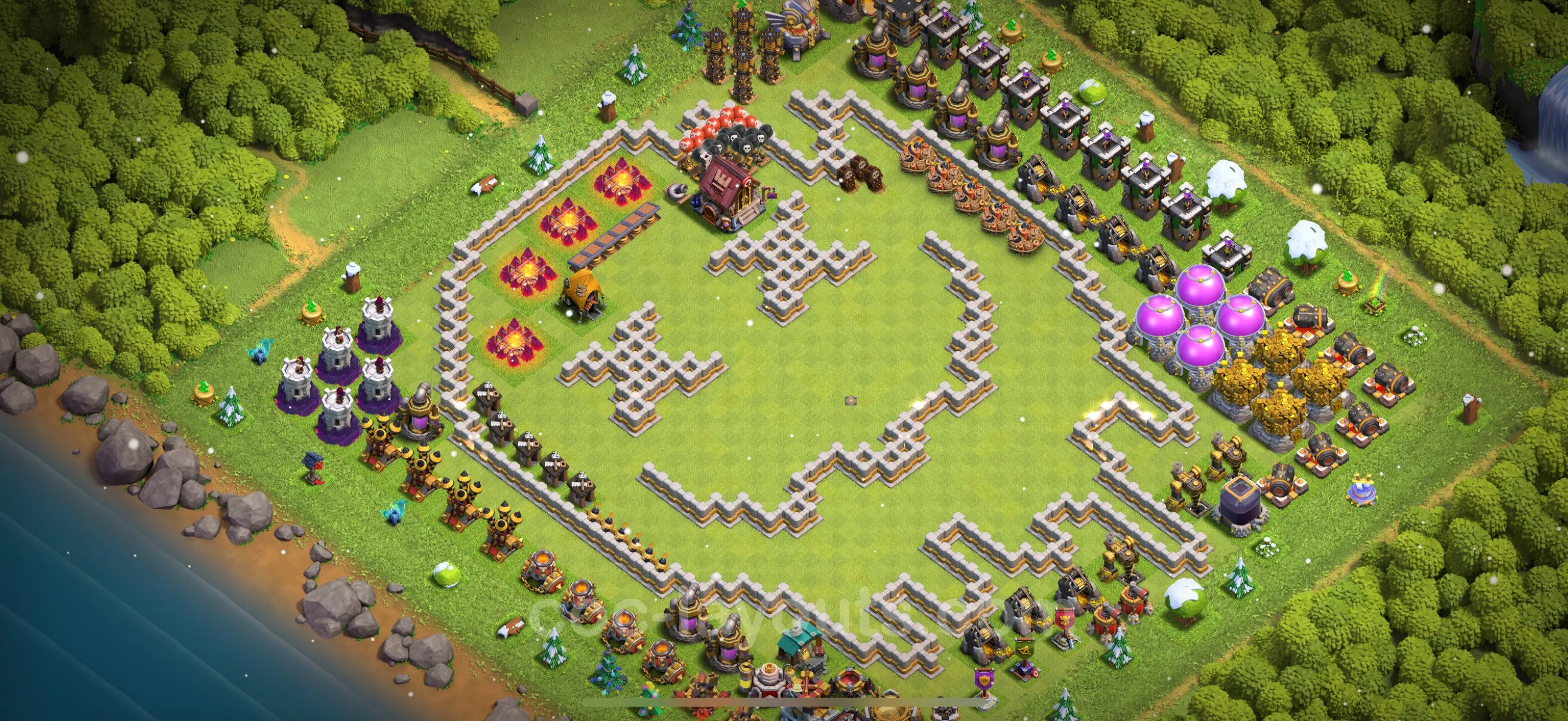 Top Troll Funny Base TH11 with Link - Funny Art Plan - Clash of Clans - (#79) — Розваги TH11