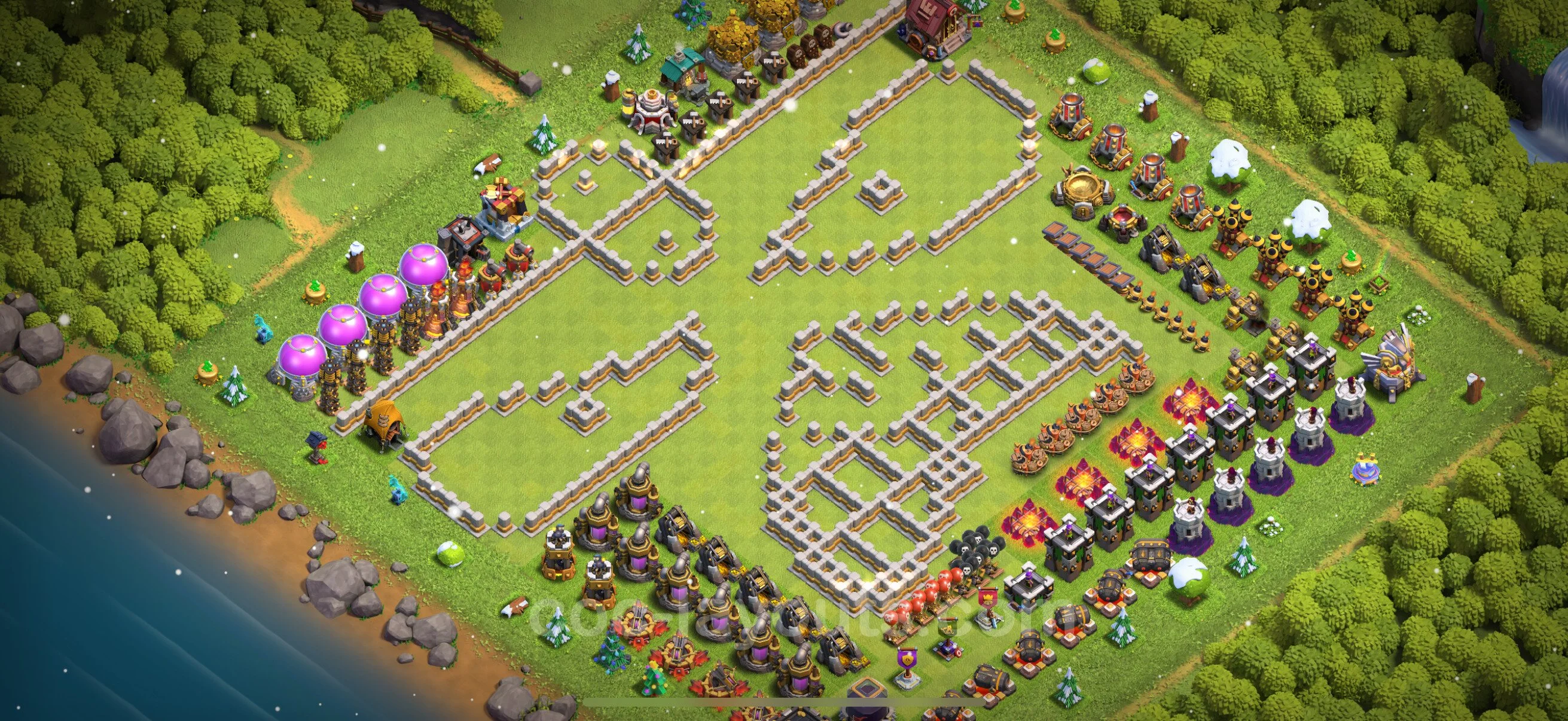 Top Troll Funny Base TH11 with Link - Funny Art Plan - Clash of Clans - (#80) — Zabawa TH11